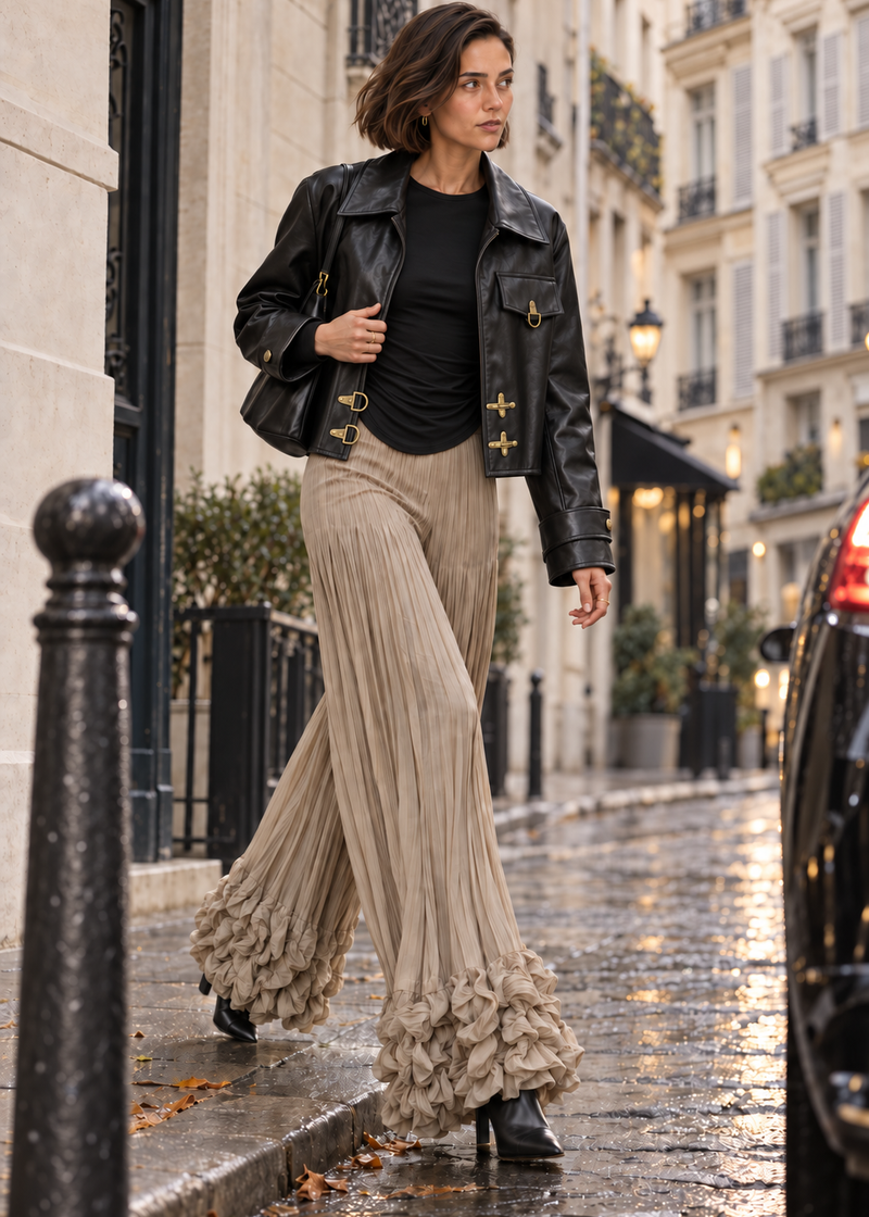 Pantalones plisados