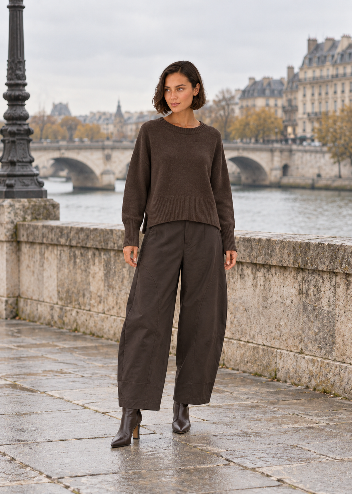 Pantalones Capri anchos