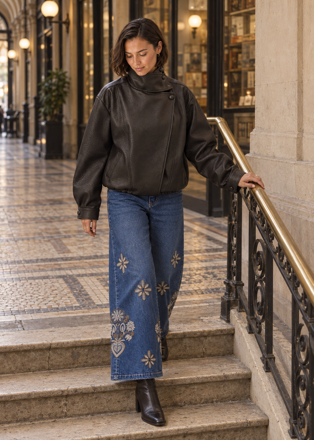 Faux leather jacket