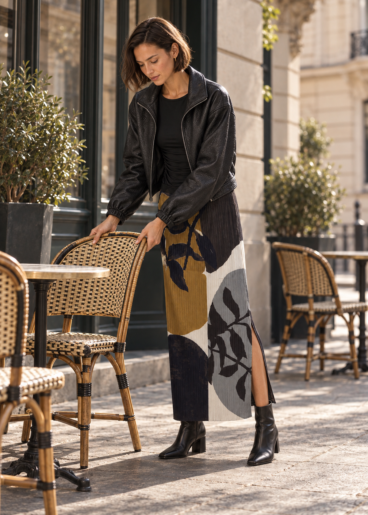 Faux leather jacket