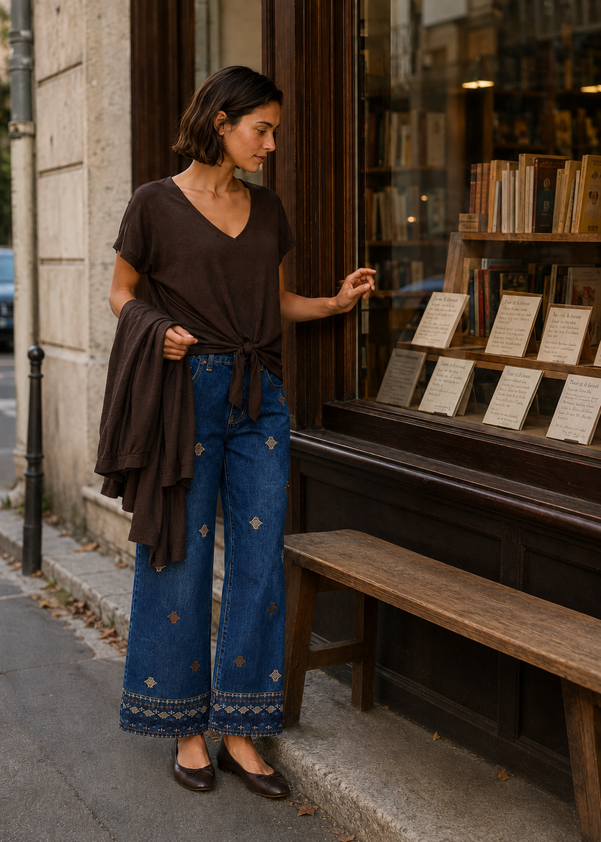 Flowy knot blouse