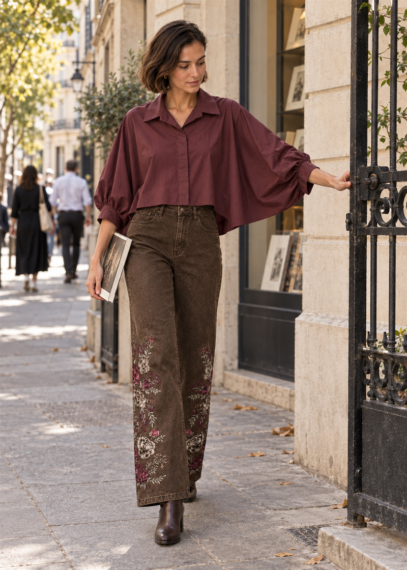 Camisa oversize corta