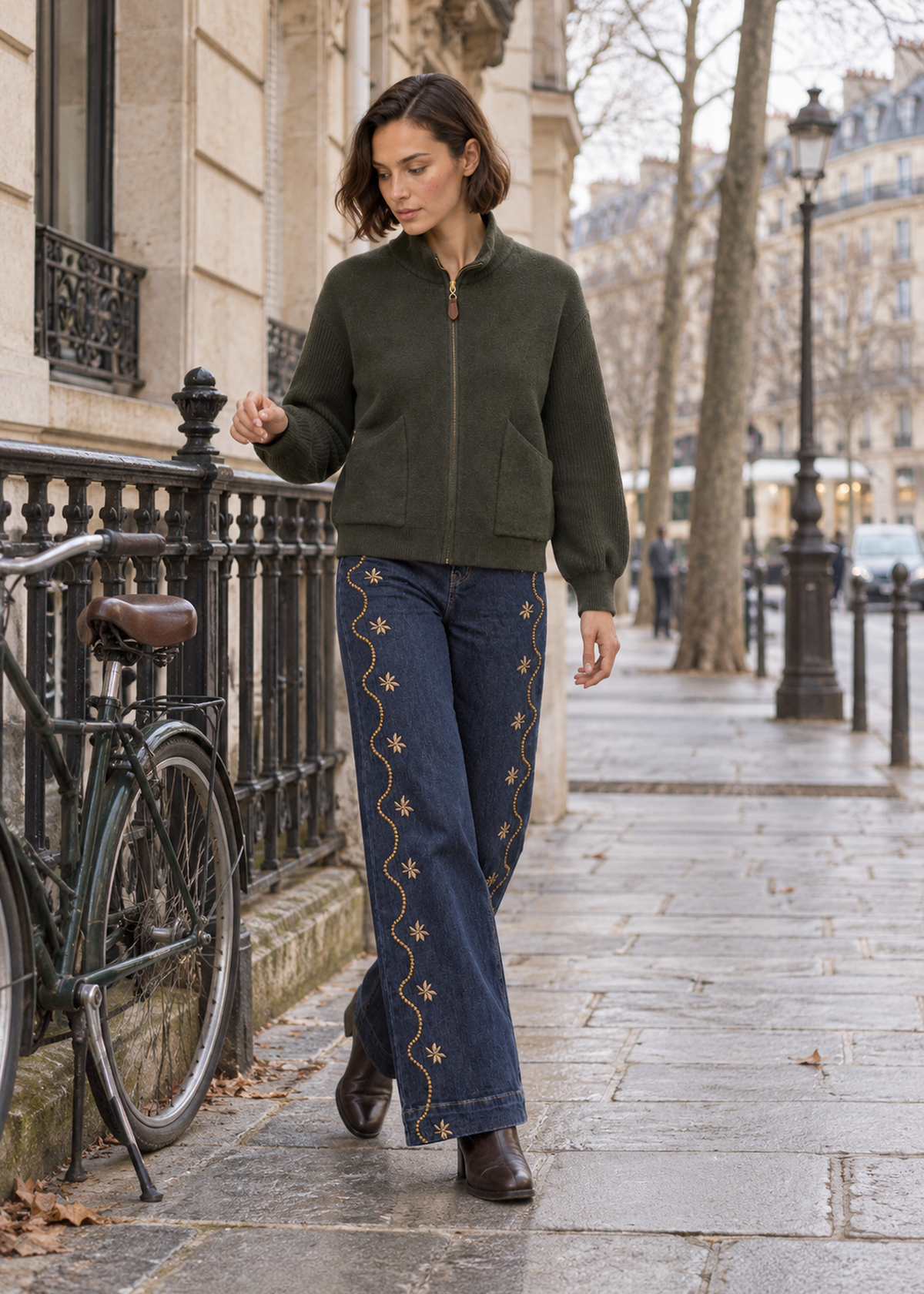 Chaqueta tricot cremallera