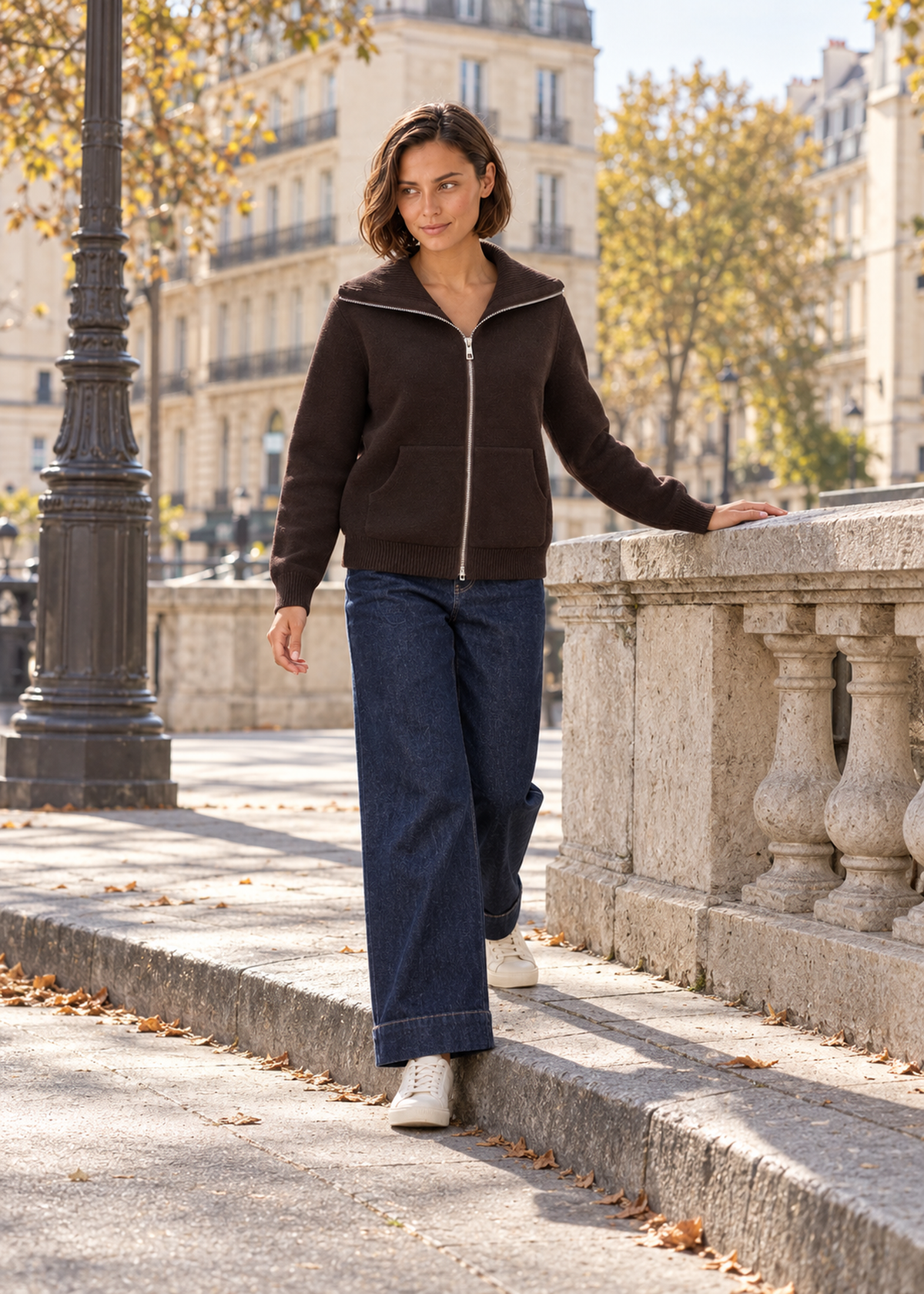 Chaqueta tricot cremallera
