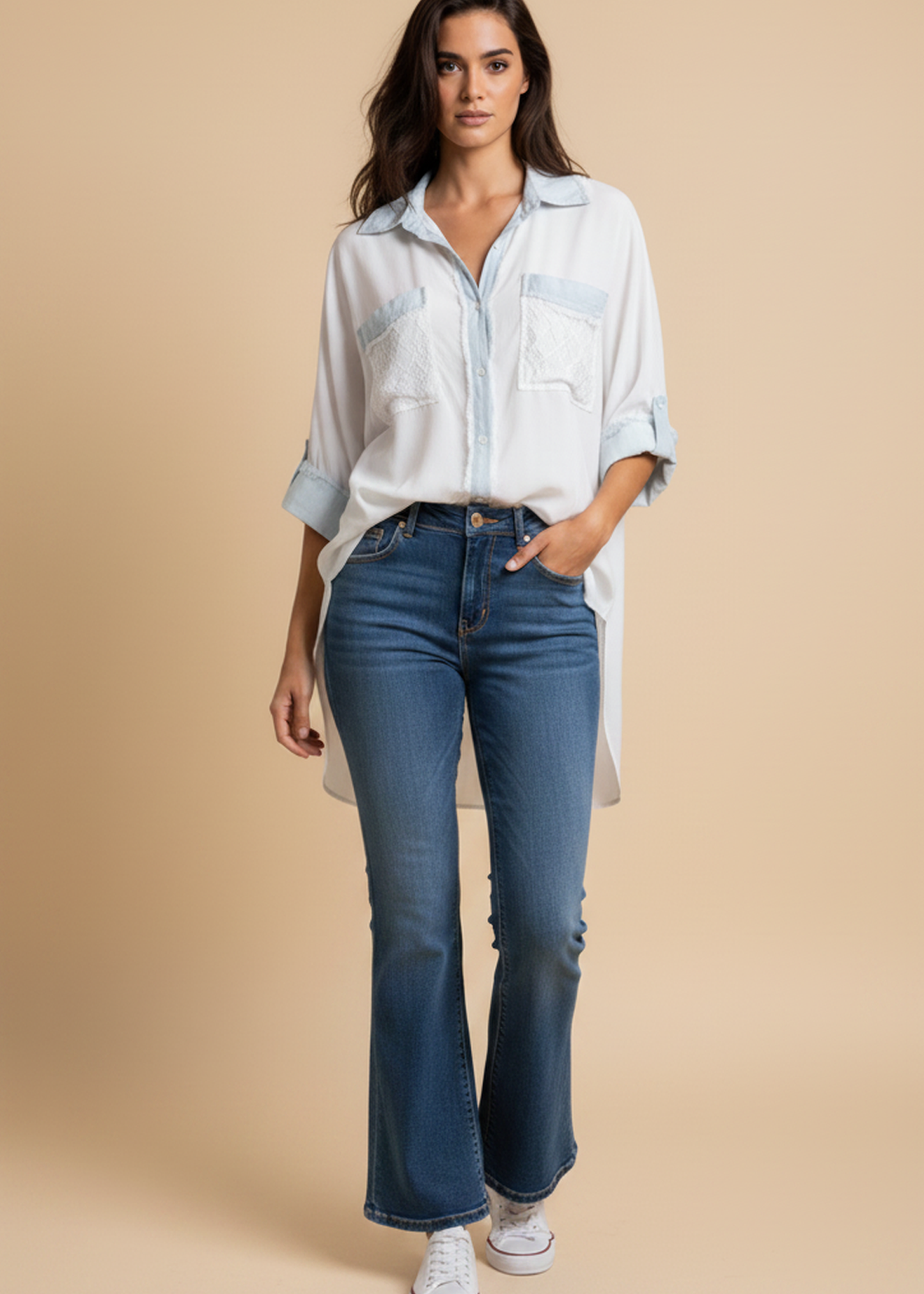 Camida blonda denim