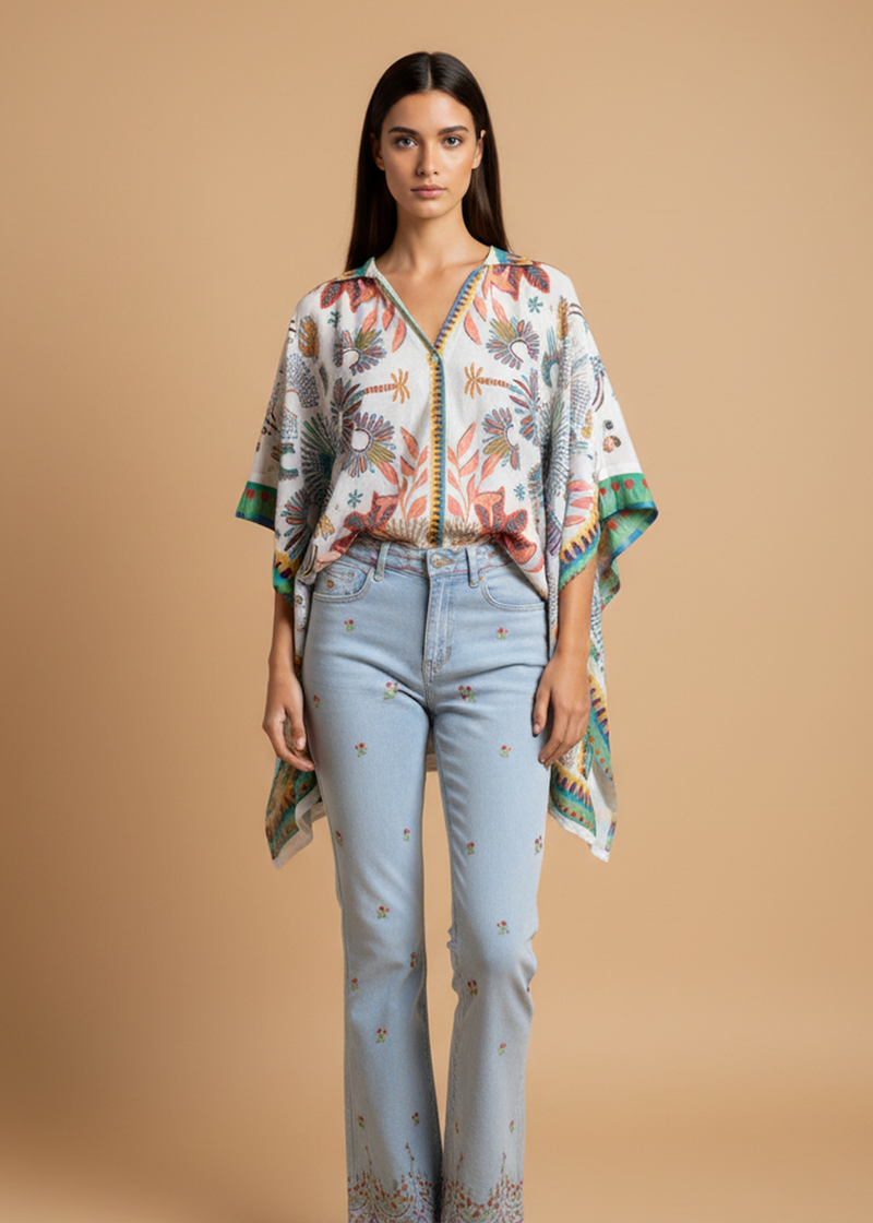 Camisa oversize estampada