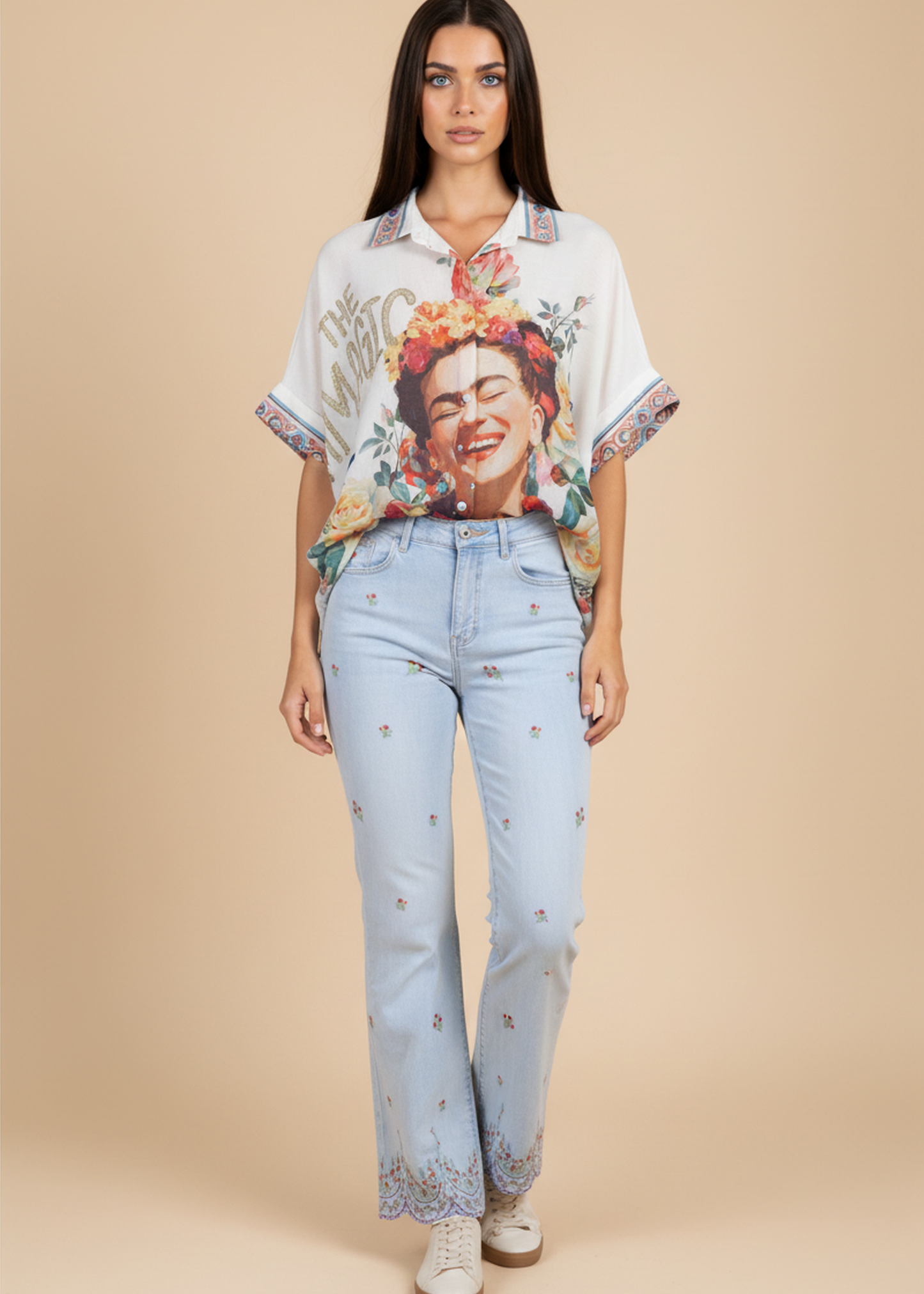Camisa oversize estampada