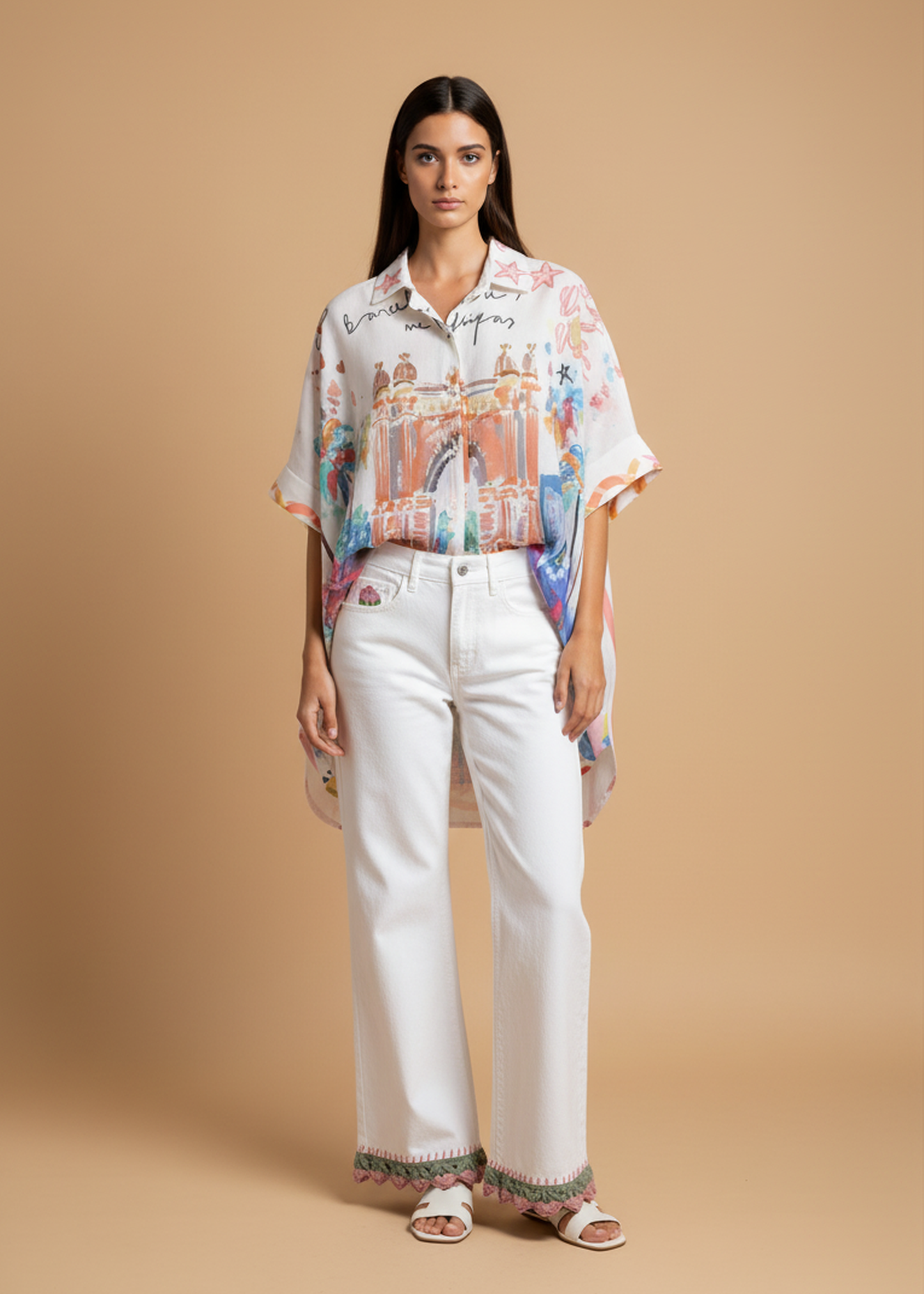 Camisa oversize estampada