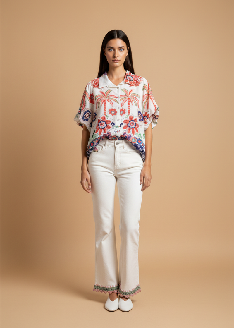Camisa mangas abullonadas