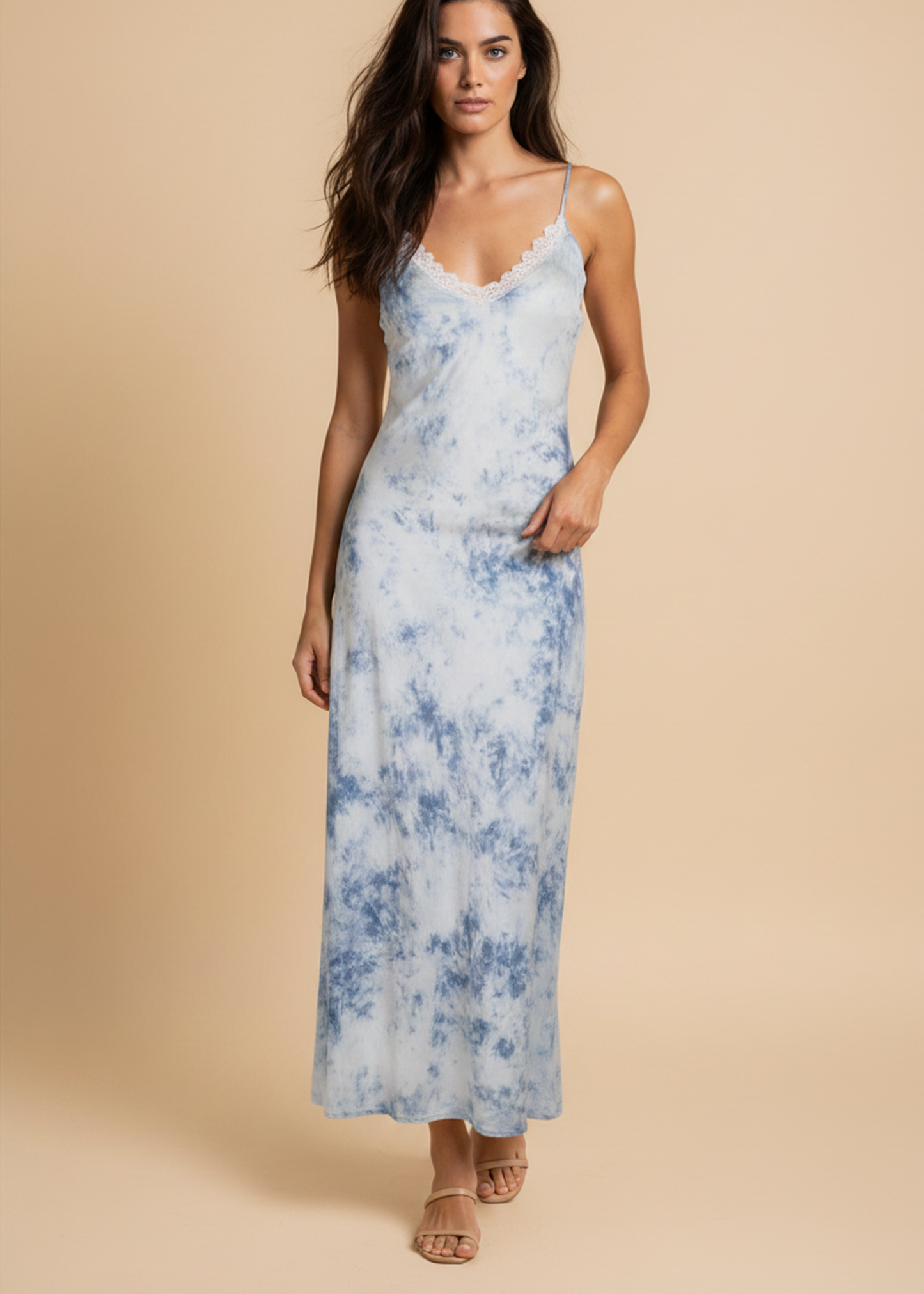 Vestido tie dye guipur