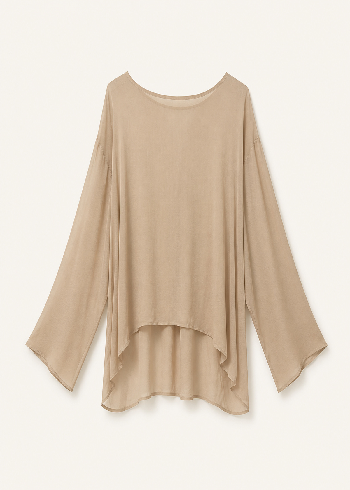 Blusa seda espalda punta