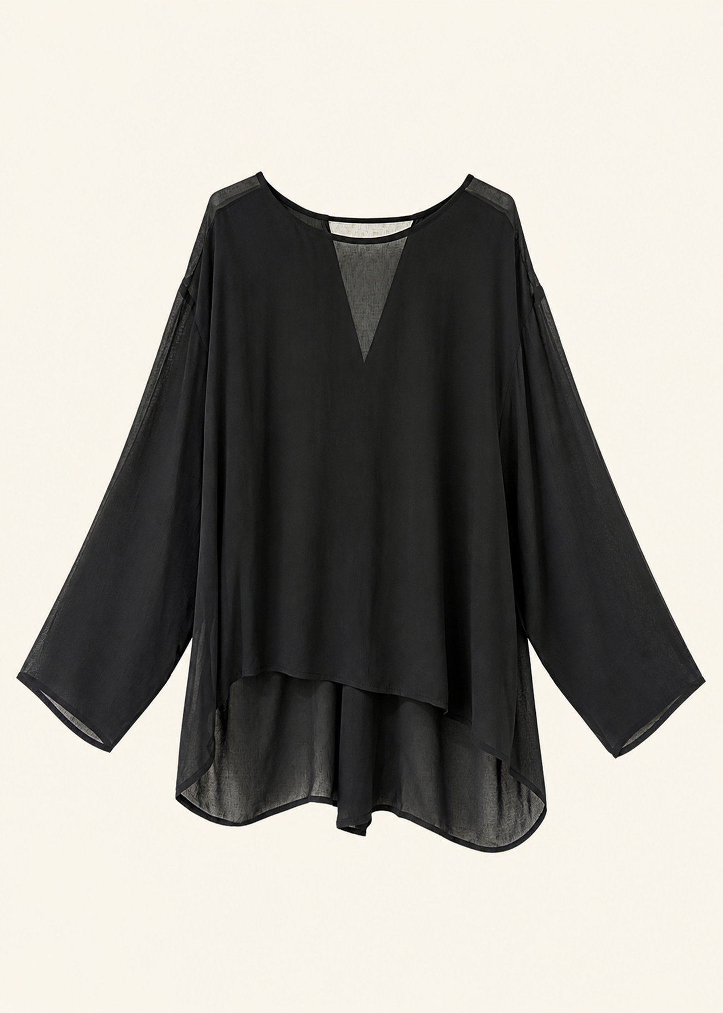 Blusa seda espalda punta