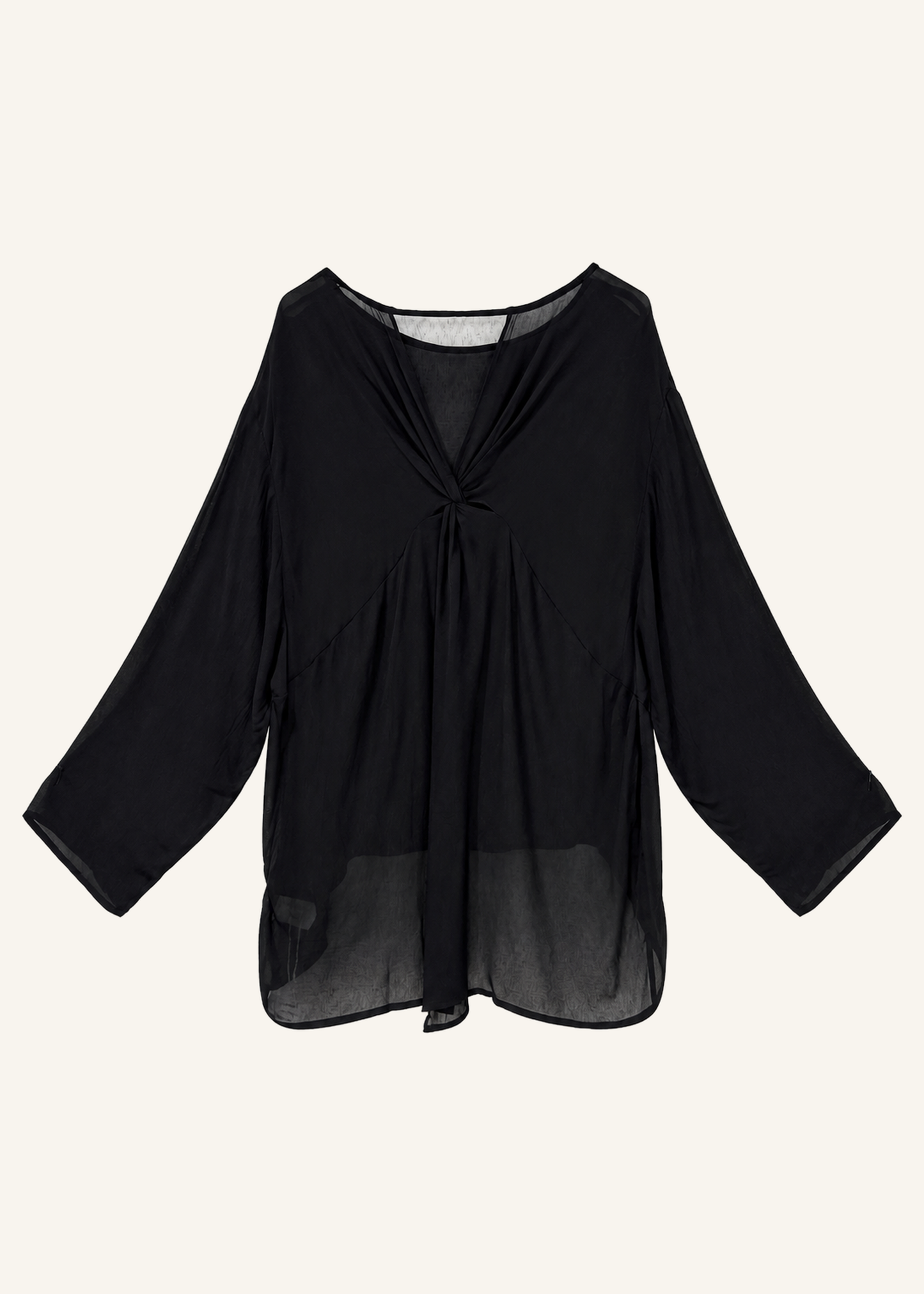 Blusa seda espalda punta