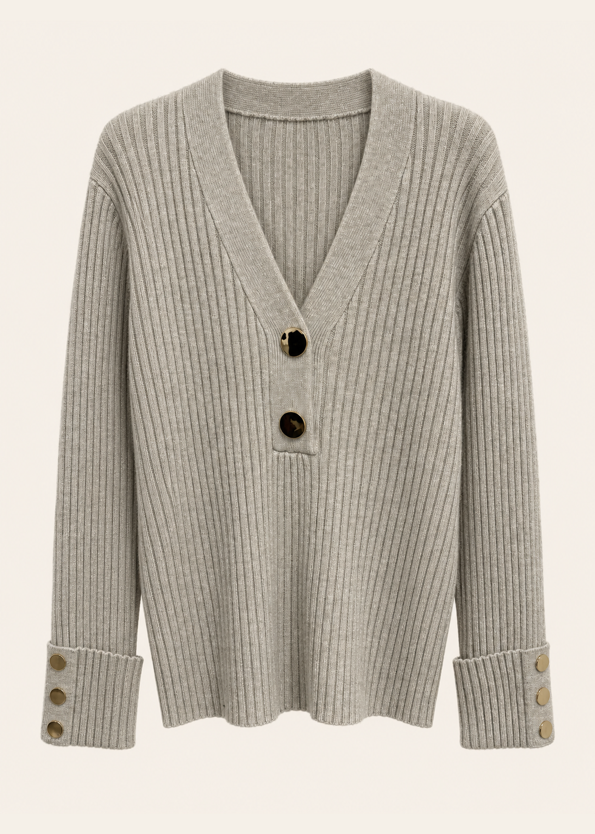Jersey canalé botons