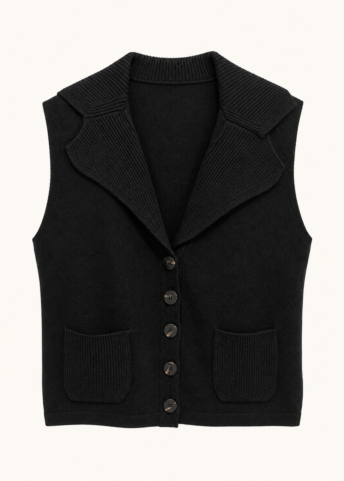Chaleco tricot bolsillos