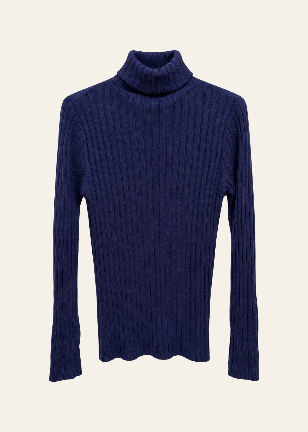 Jersey canalé cuello alto