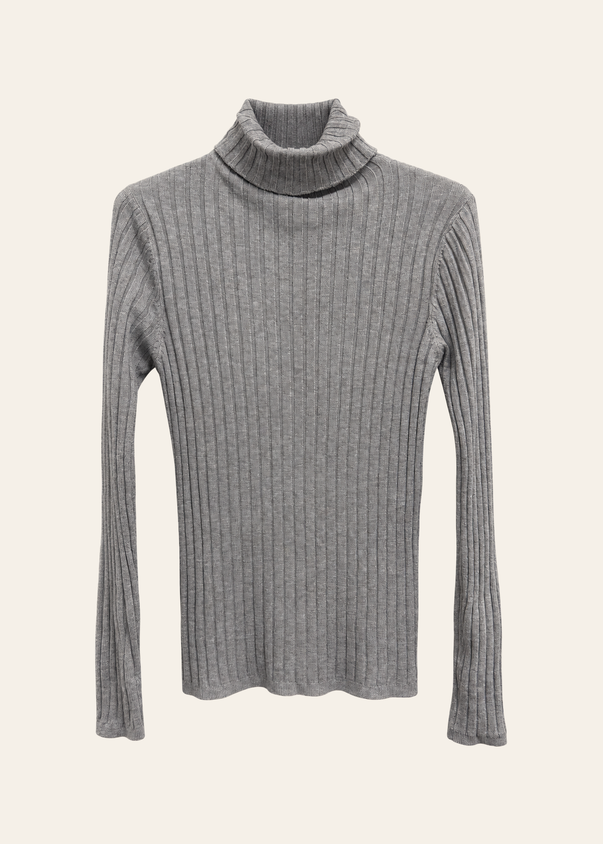 Jersey canalé cuello alto