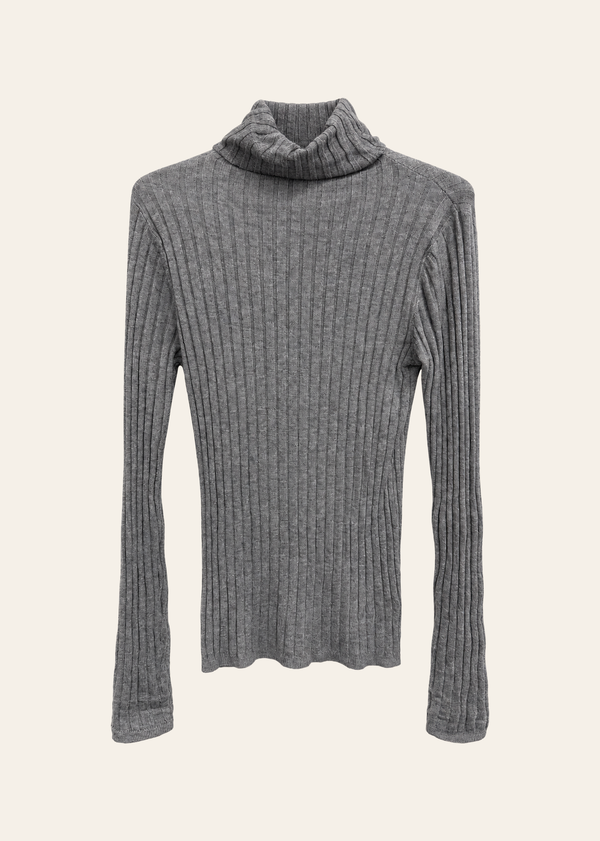 Jersey canalé cuello alto
