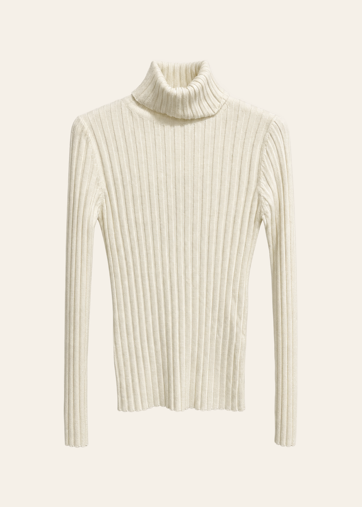 Jersey canalé cuello alto