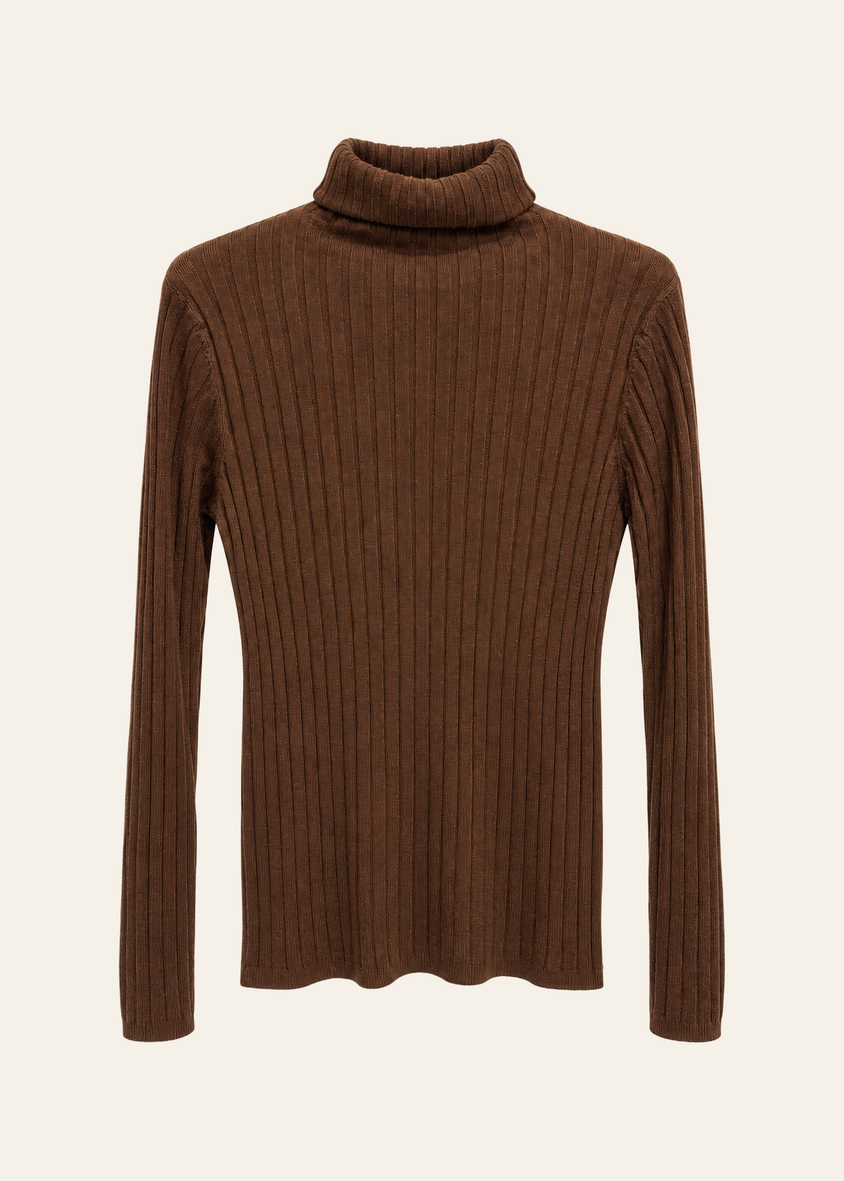 Jersey canalé cuello alto