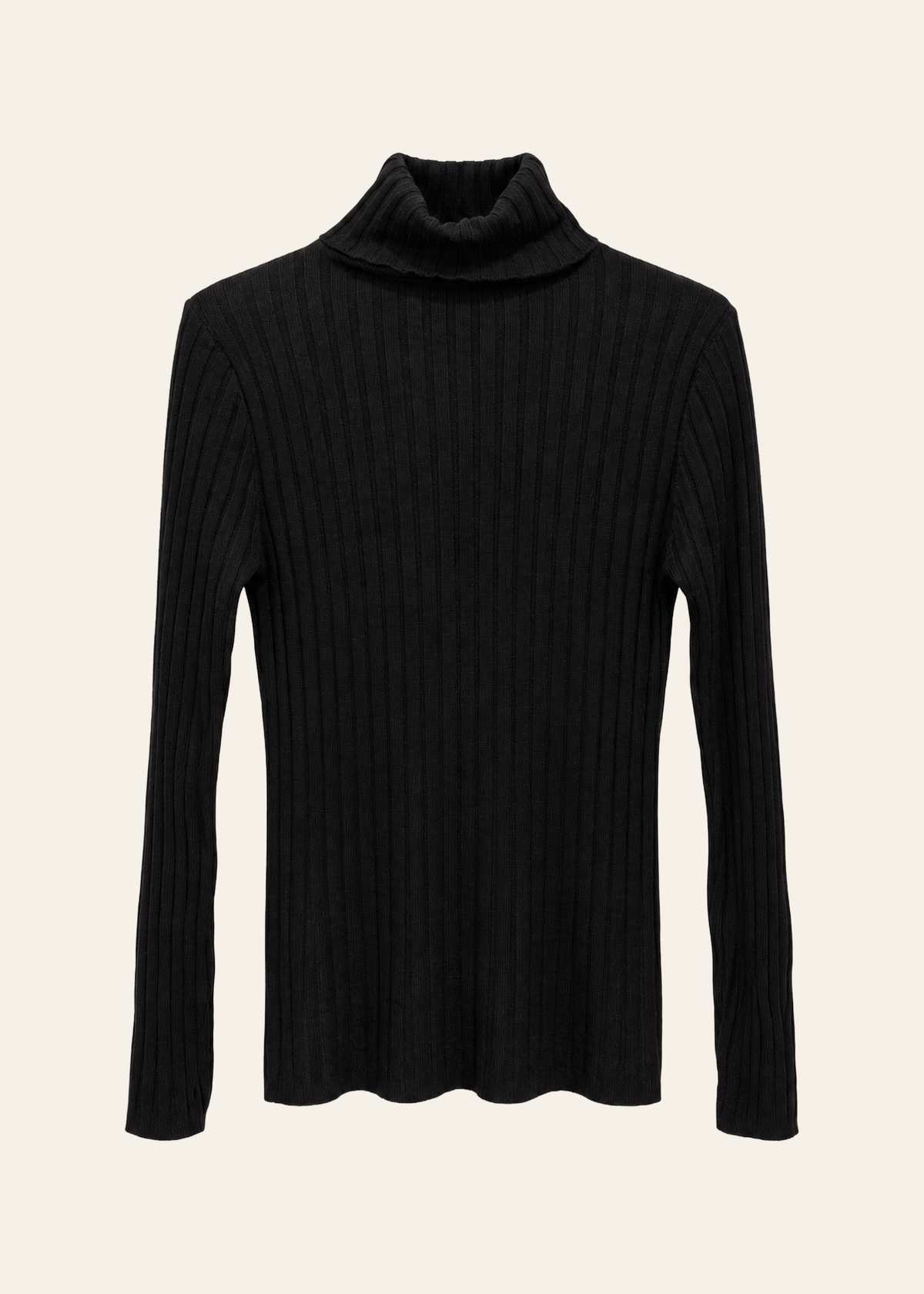 Jersey canalé cuello alto
