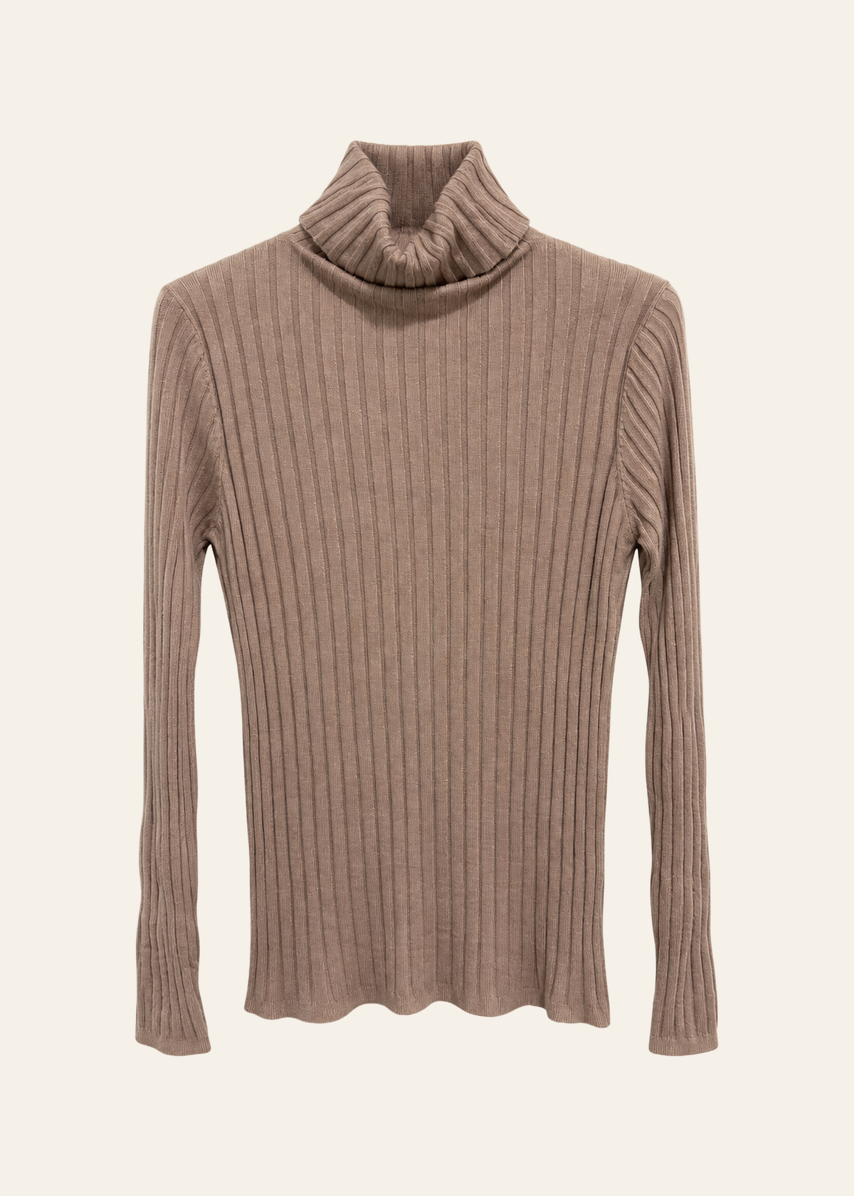 Jersey canalé cuello alto