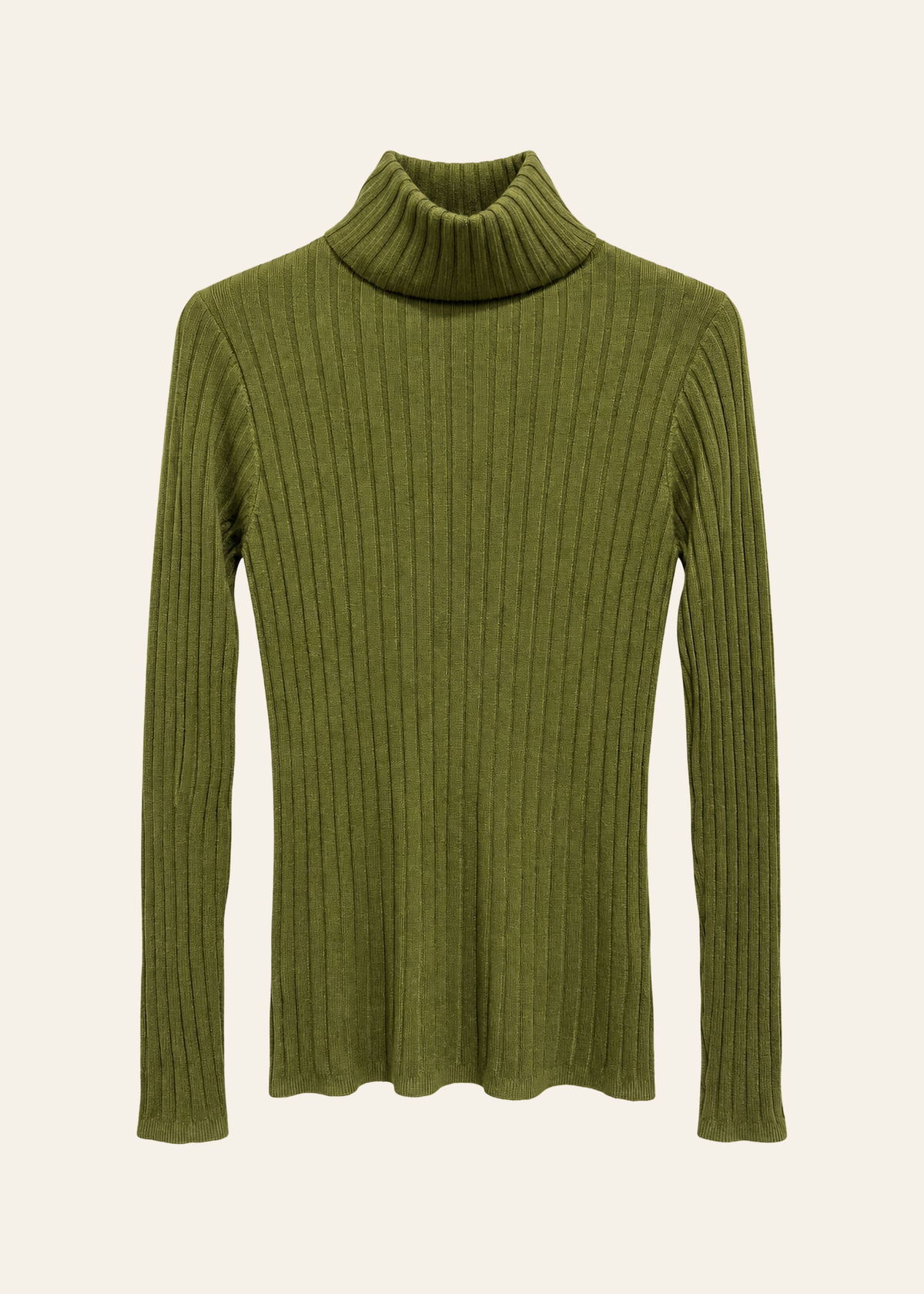 Jersey canalé cuello alto