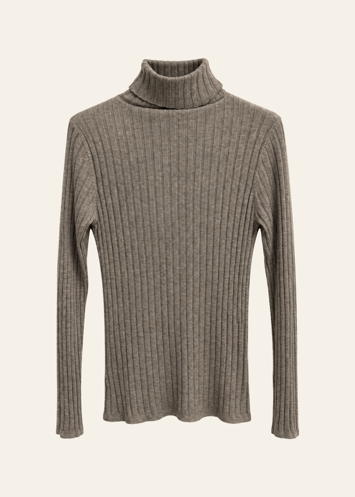 Jersey canalé cuello alto