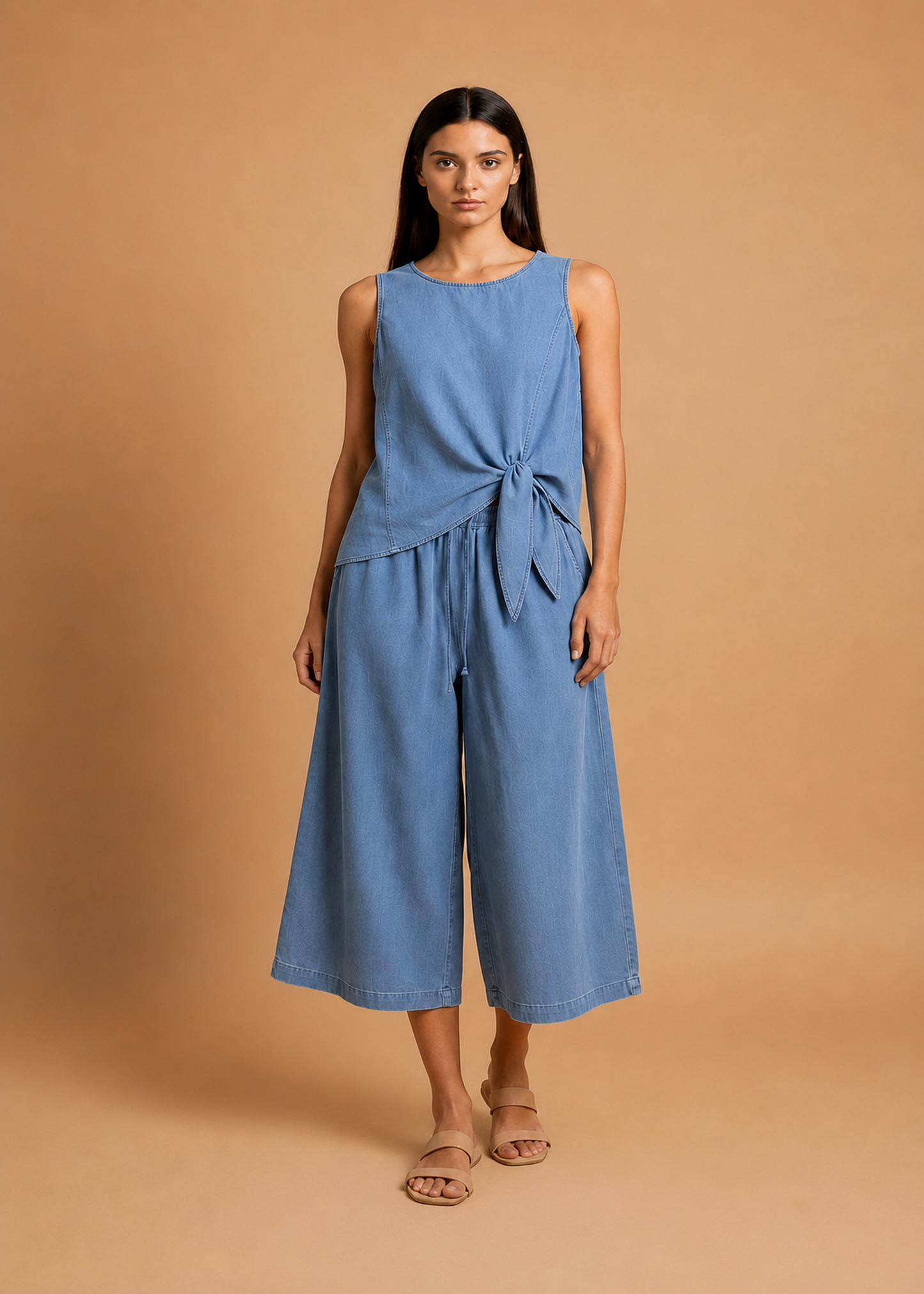 Top denim nudo
