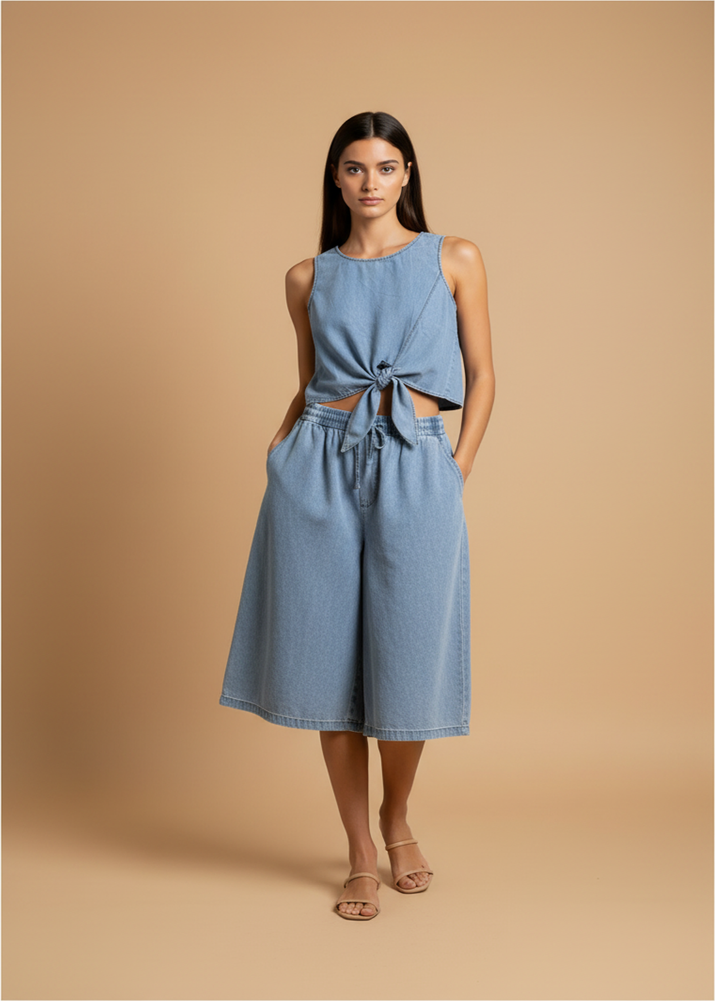 Bermuda denim bolsillos