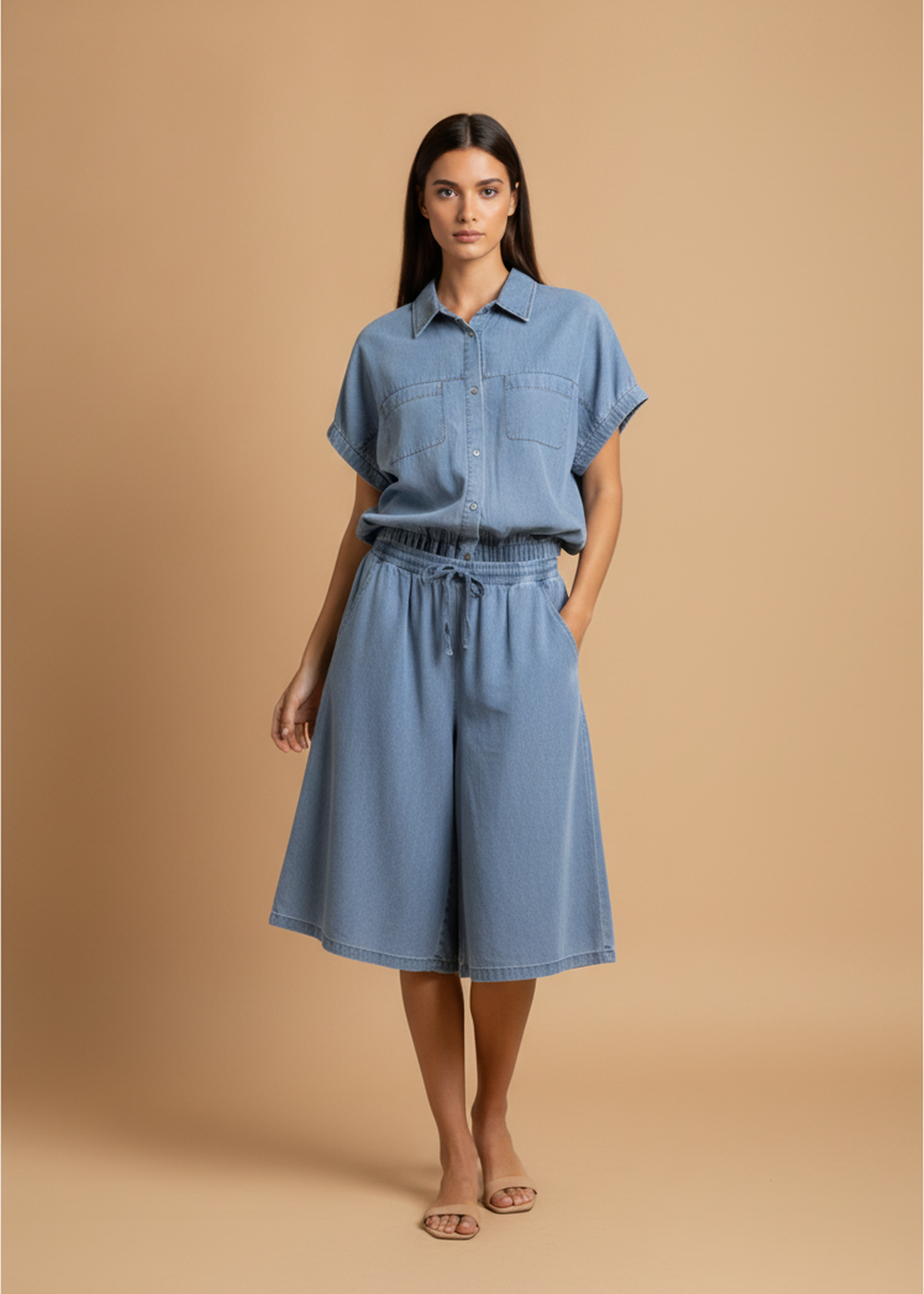 Camisa denim gomas