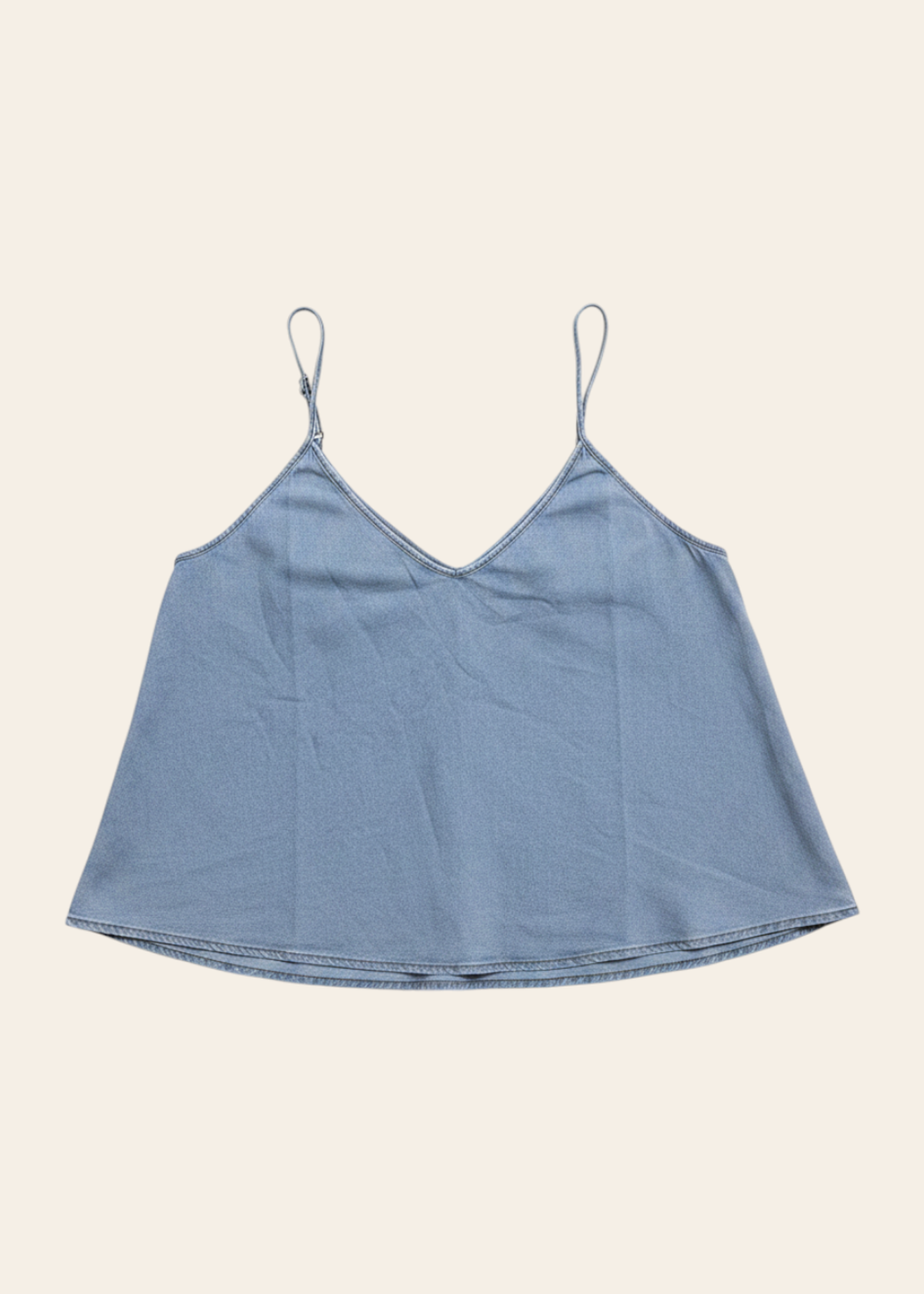 Top denim tirantes