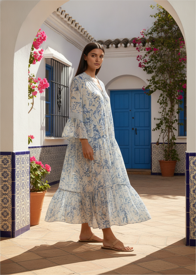 Long printed dress