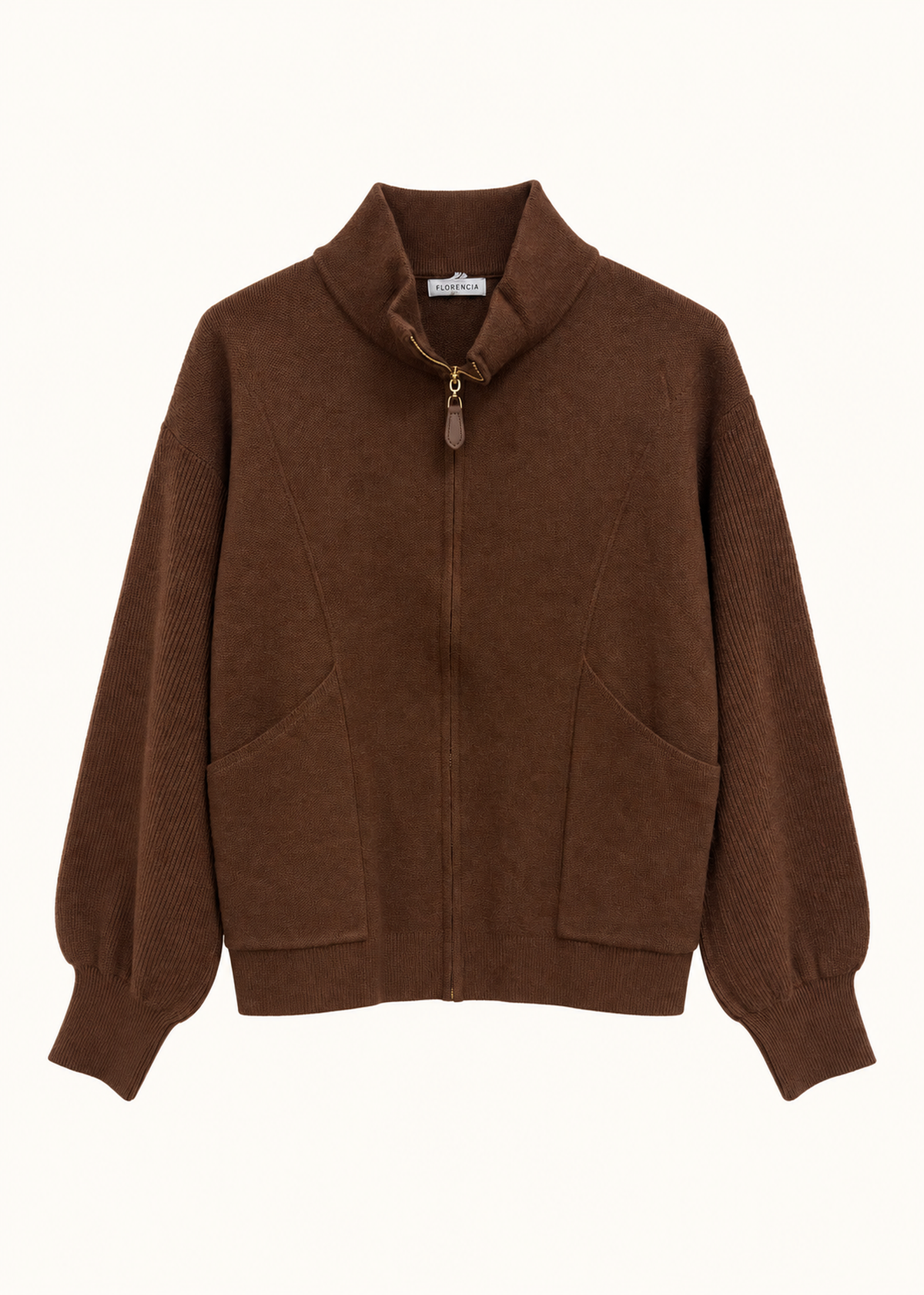 Chaqueta tricot cremallera