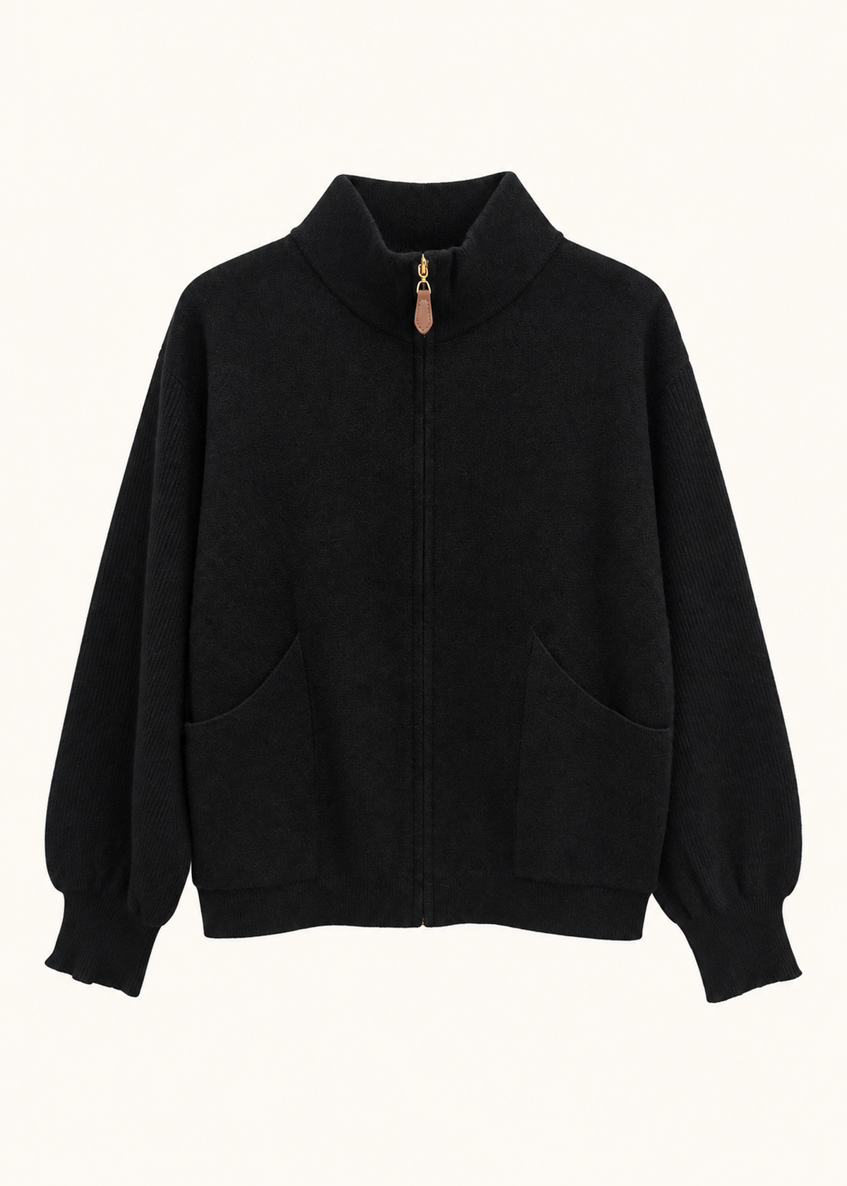 Chaqueta tricot cremallera