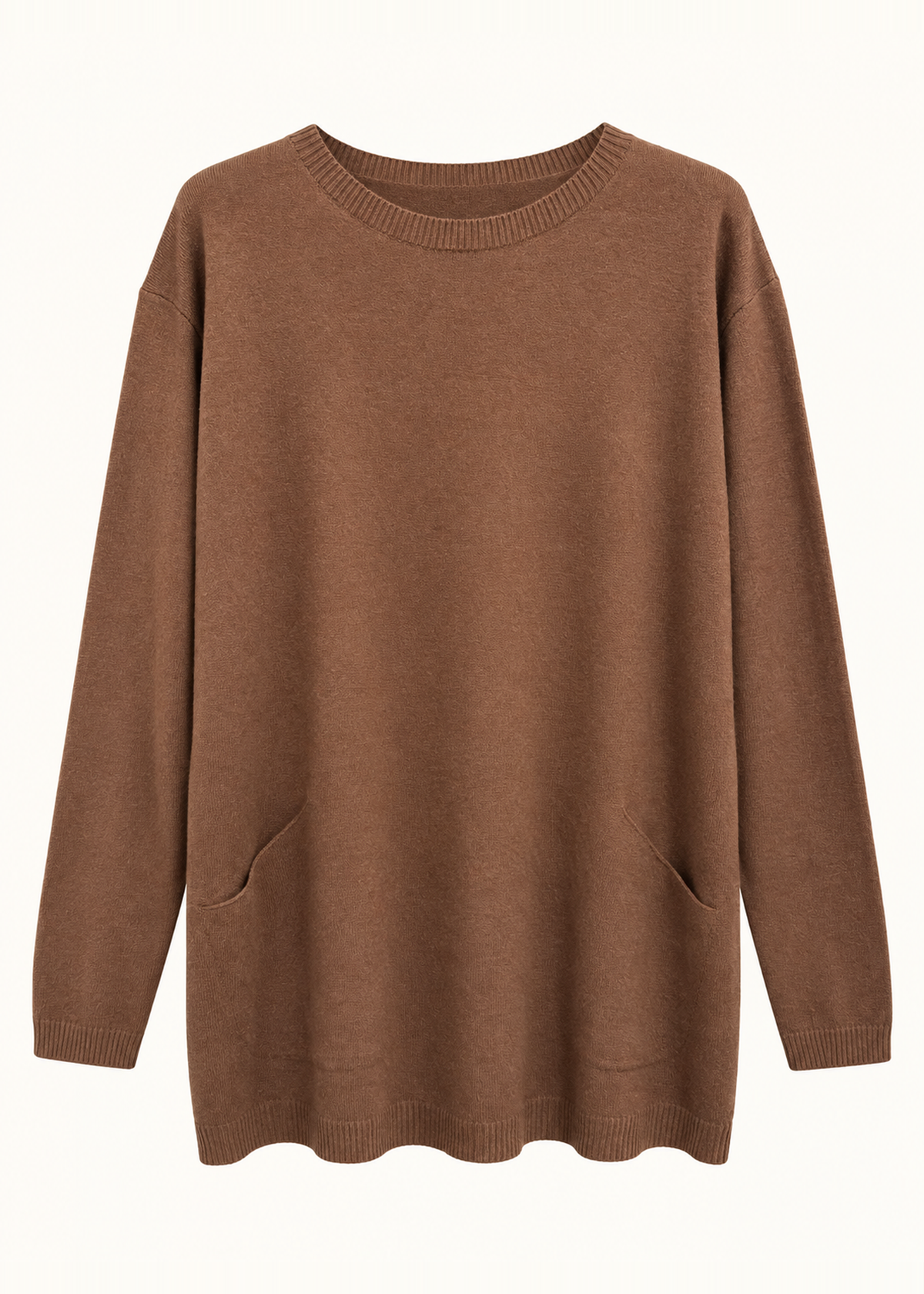 Jersey bolsillos cuello redondo
