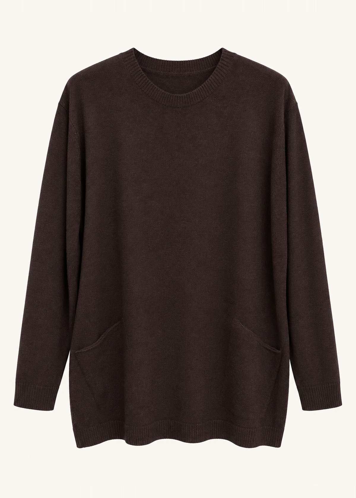 Jersey bolsillos cuello redondo