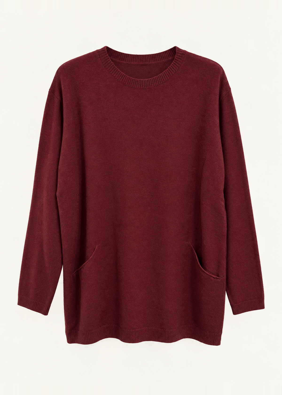 Jersey bolsillos cuello redondo