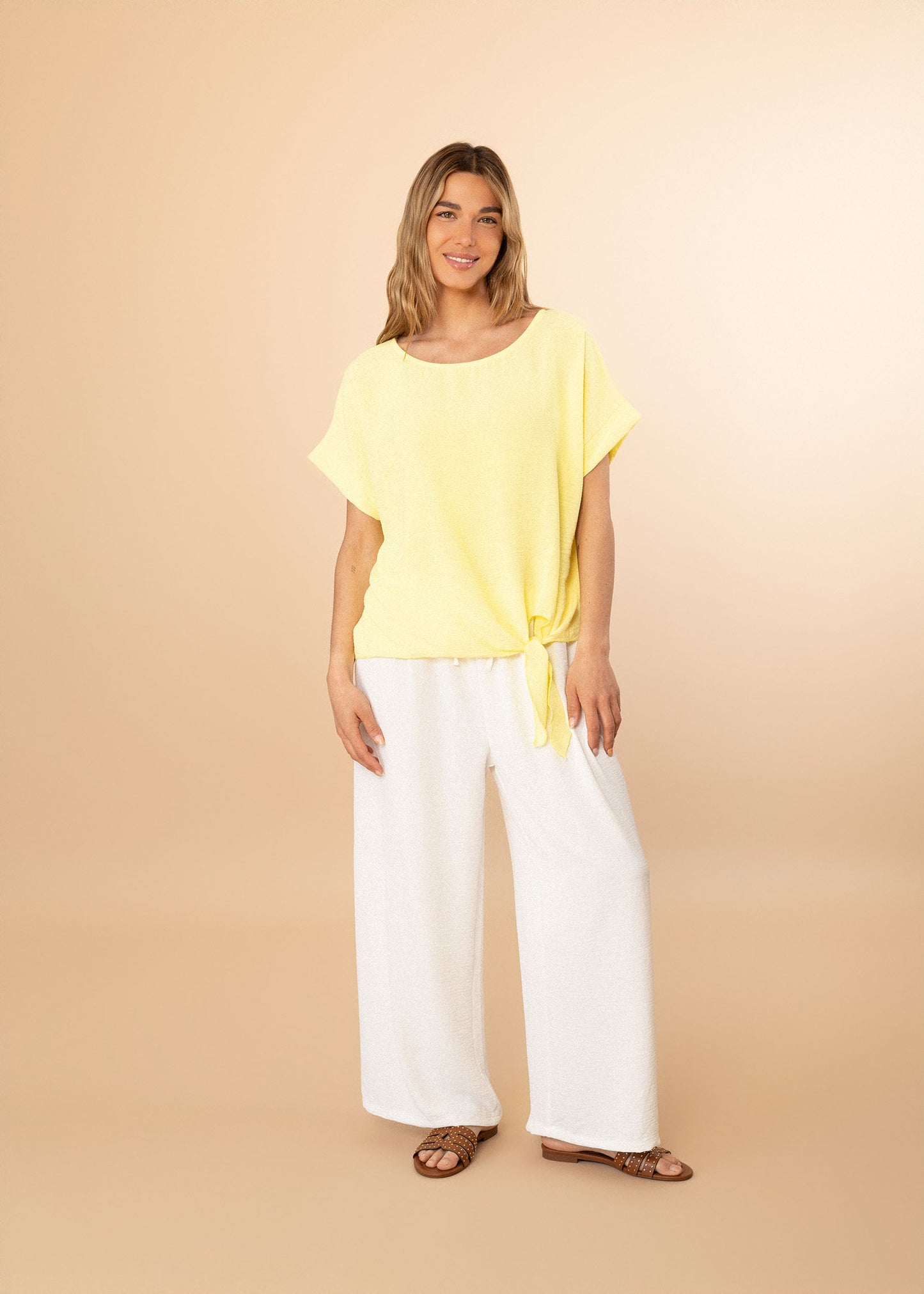 Blusa fluida nudo