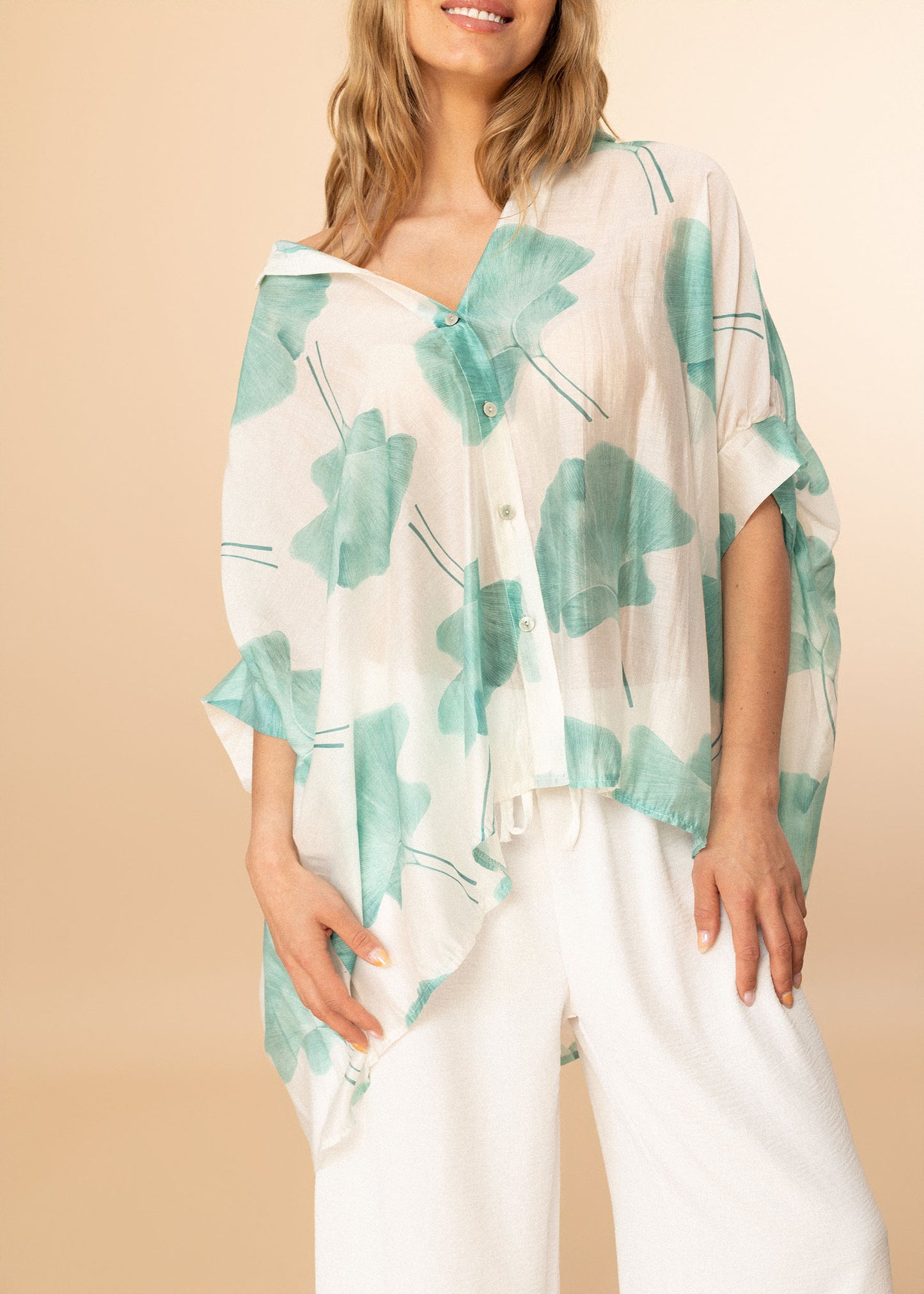 Camisa estampada oversize