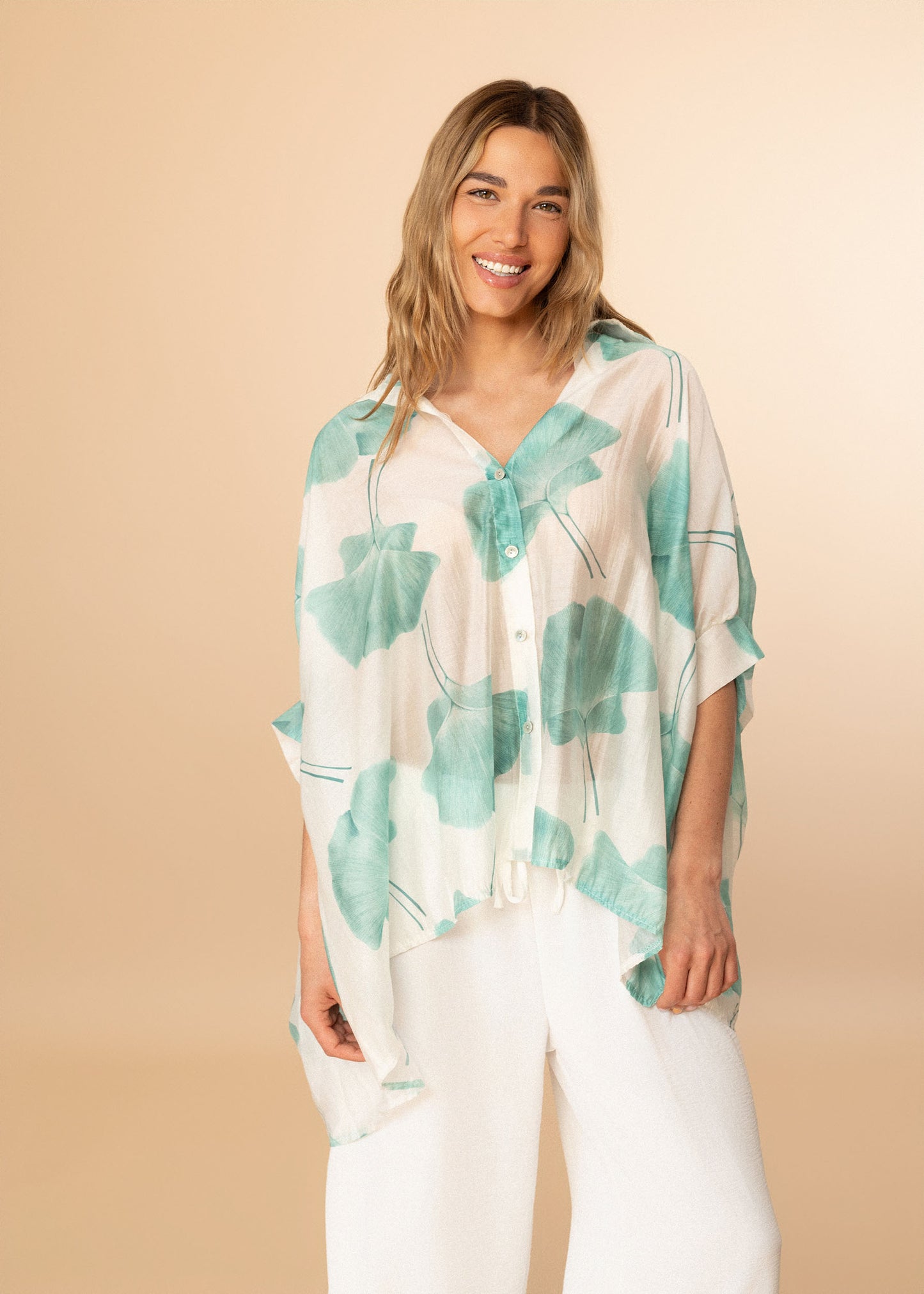 Camisa estampada oversize