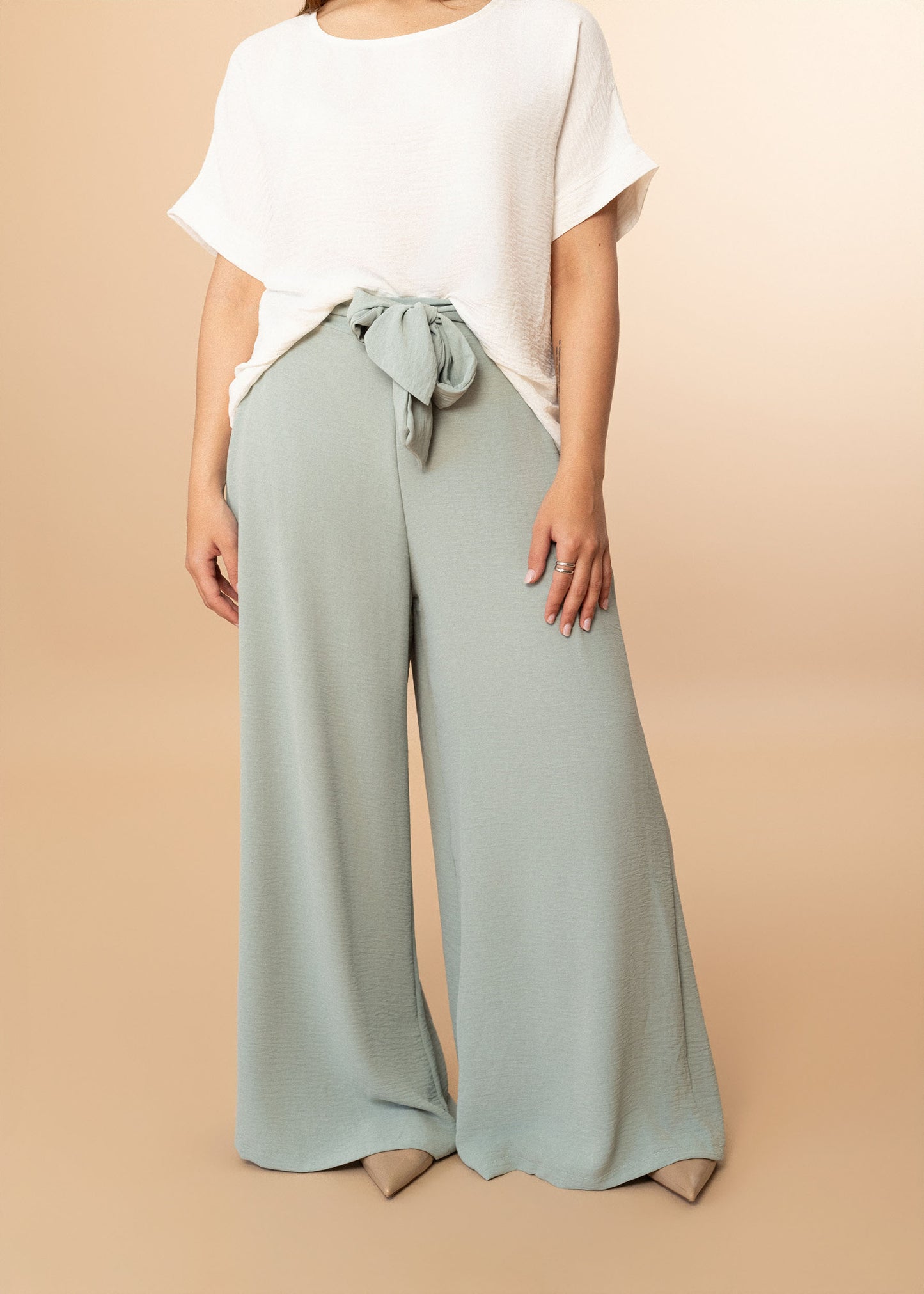 Pantalones fluidos lazo