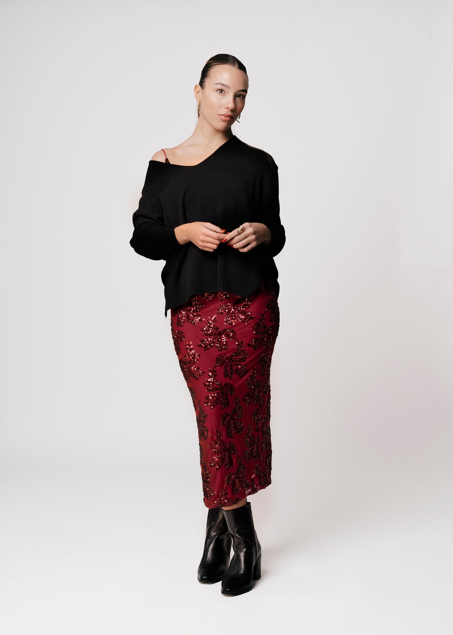 Falda devoré lentejuelas