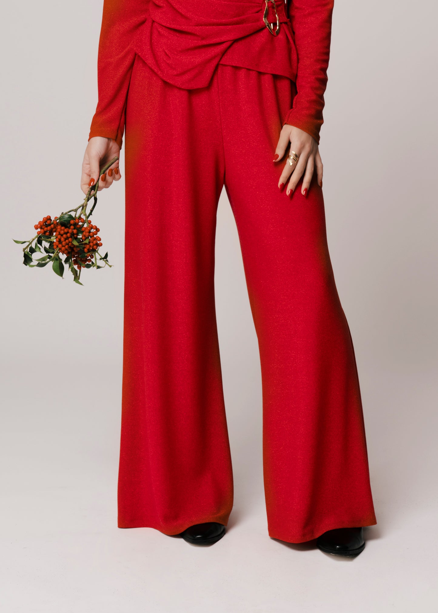 Pantalones lurex palazzo