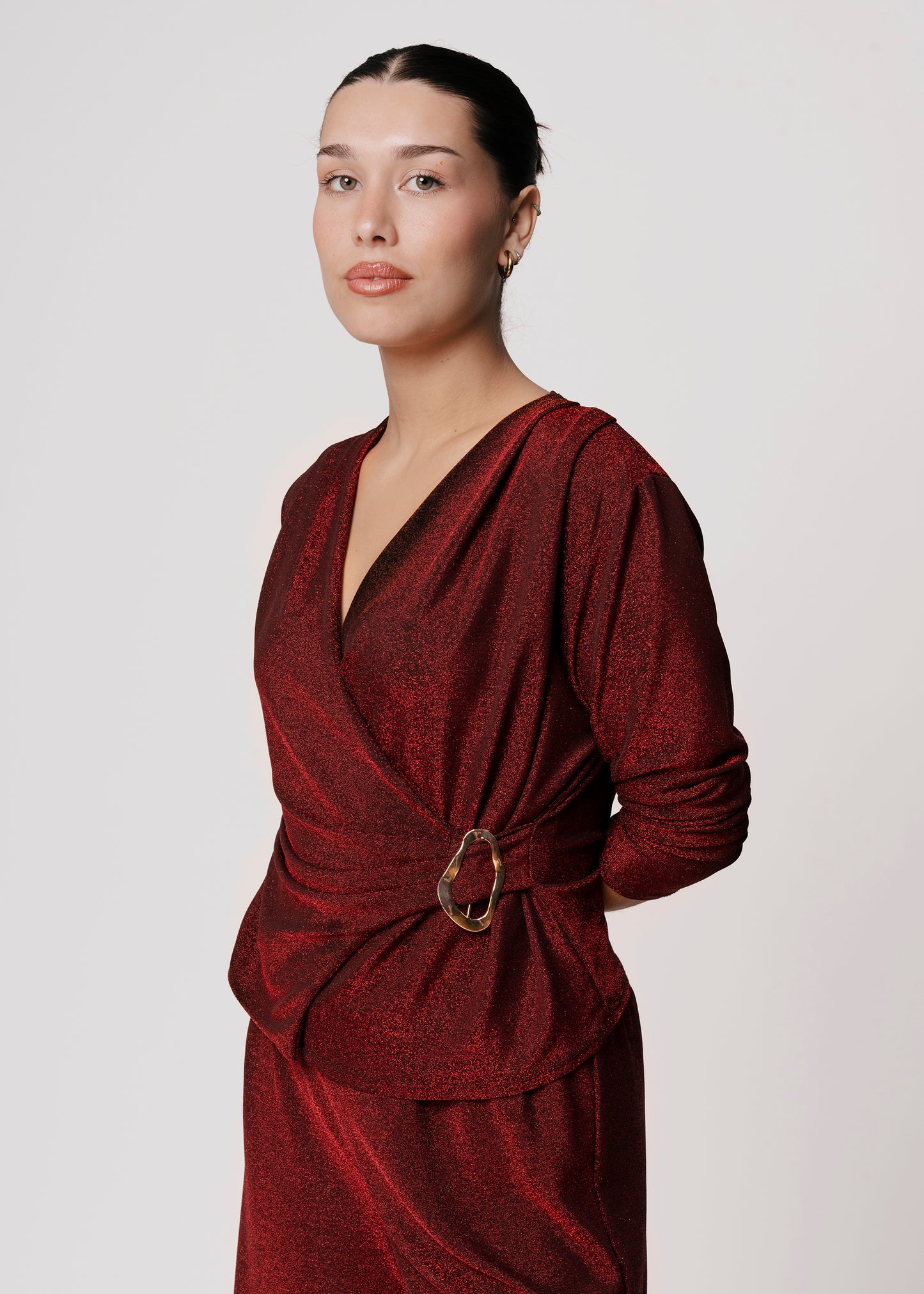 Camiseta lurex hebilla