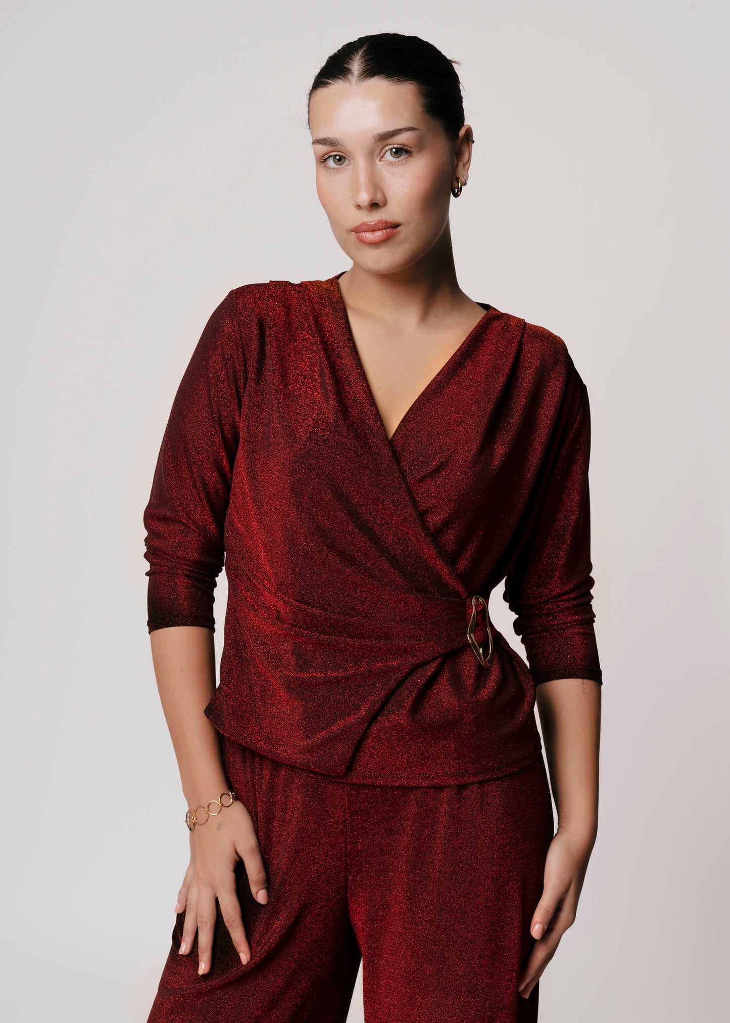 Camiseta lurex hebilla