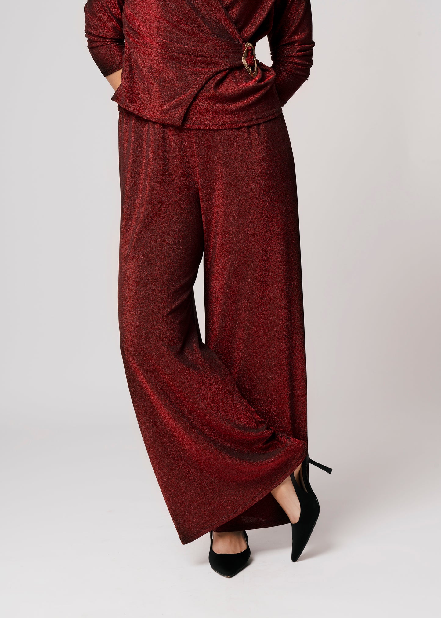 Pantalones lurex palazzo