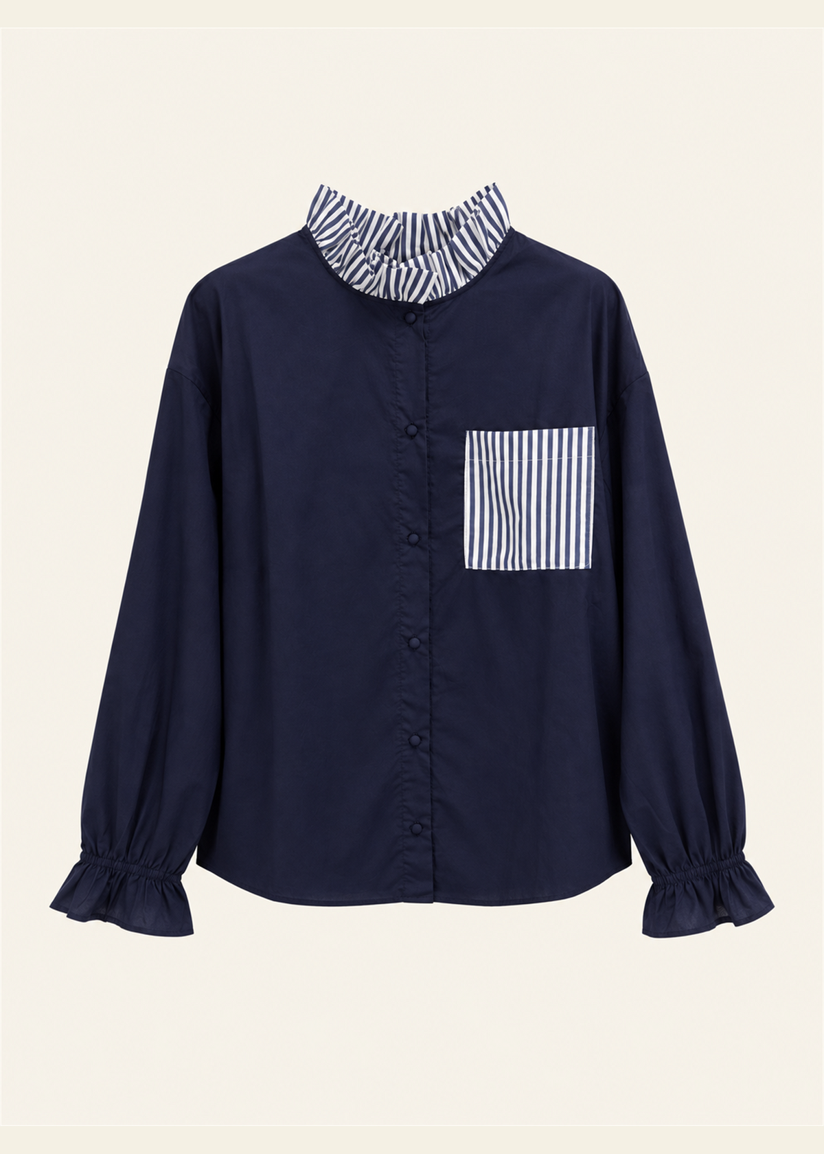 Camisa combinada rayas