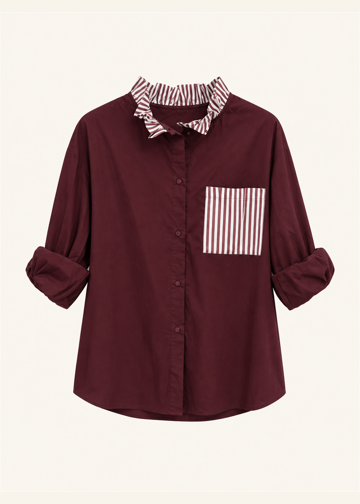Camisa combinada rayas