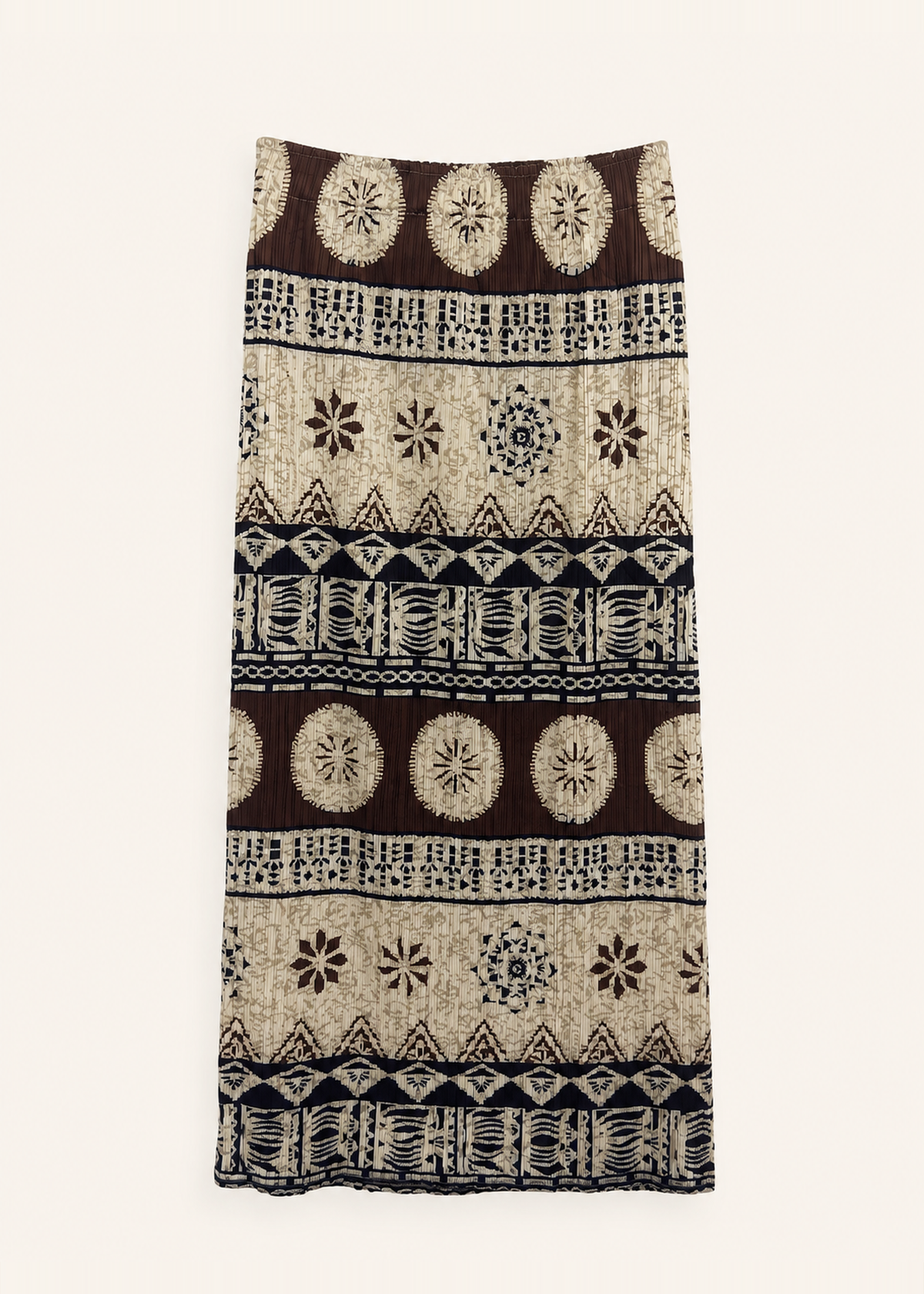 Printed pleated skirt